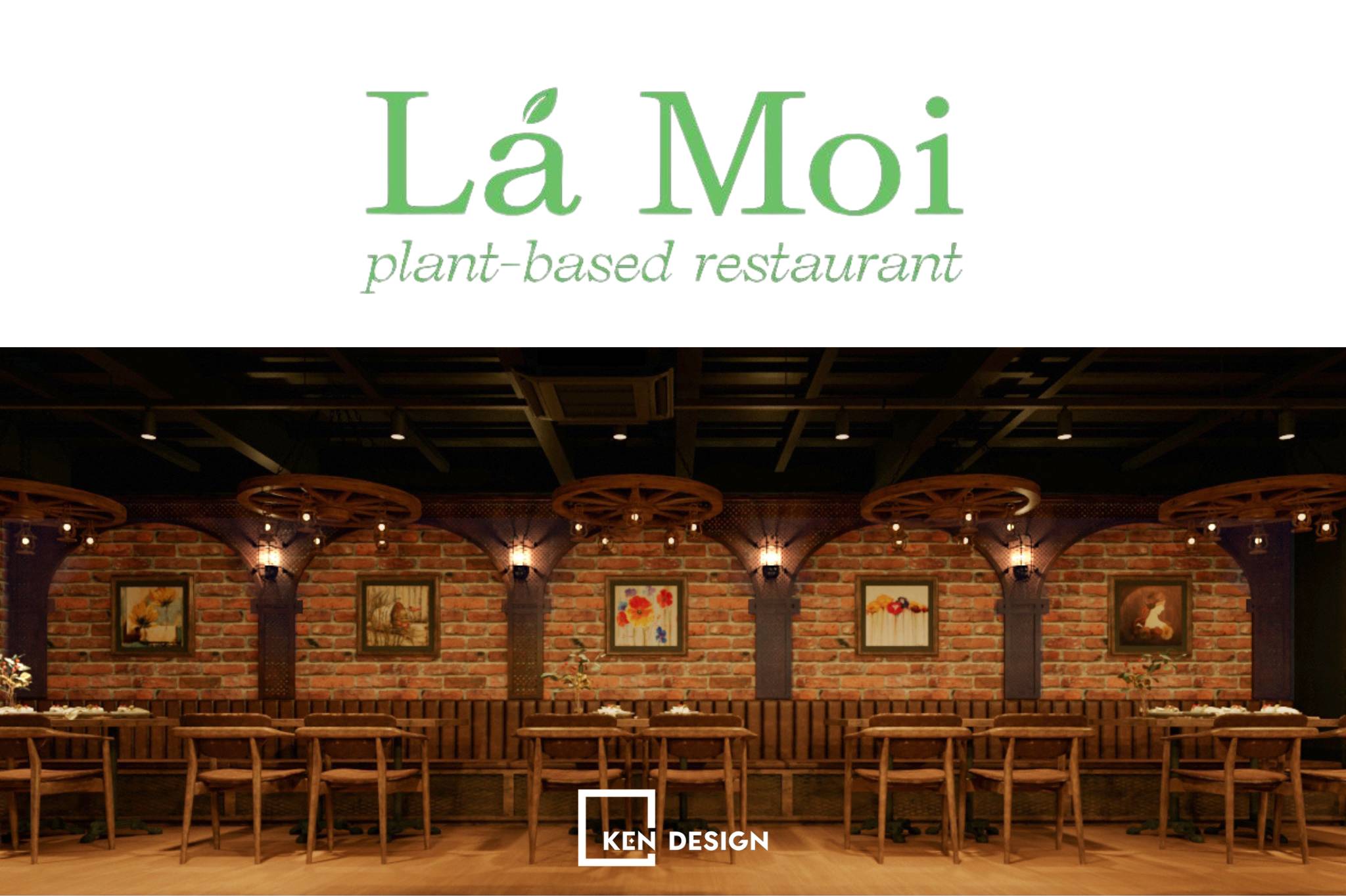 Dining projects like the Lá Mới Vegetarian Restaurant