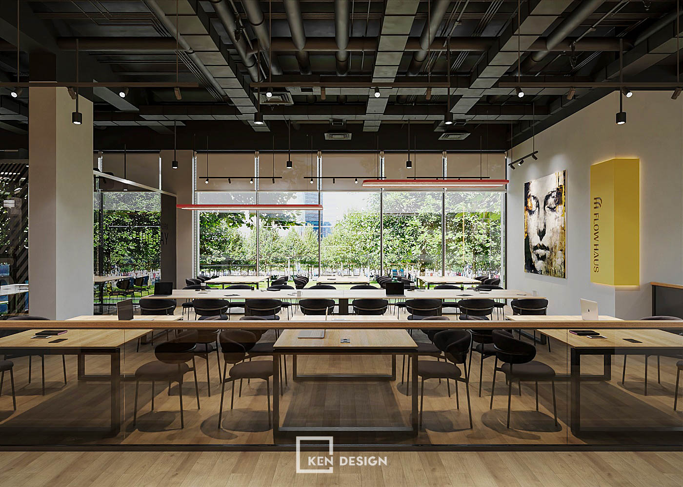 The Flow Haus Coworking Cafe Design at Ha Noi