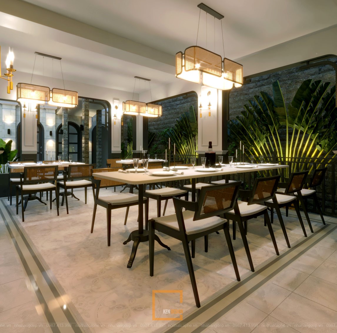 Gong Gam Indochinese style restaurant design