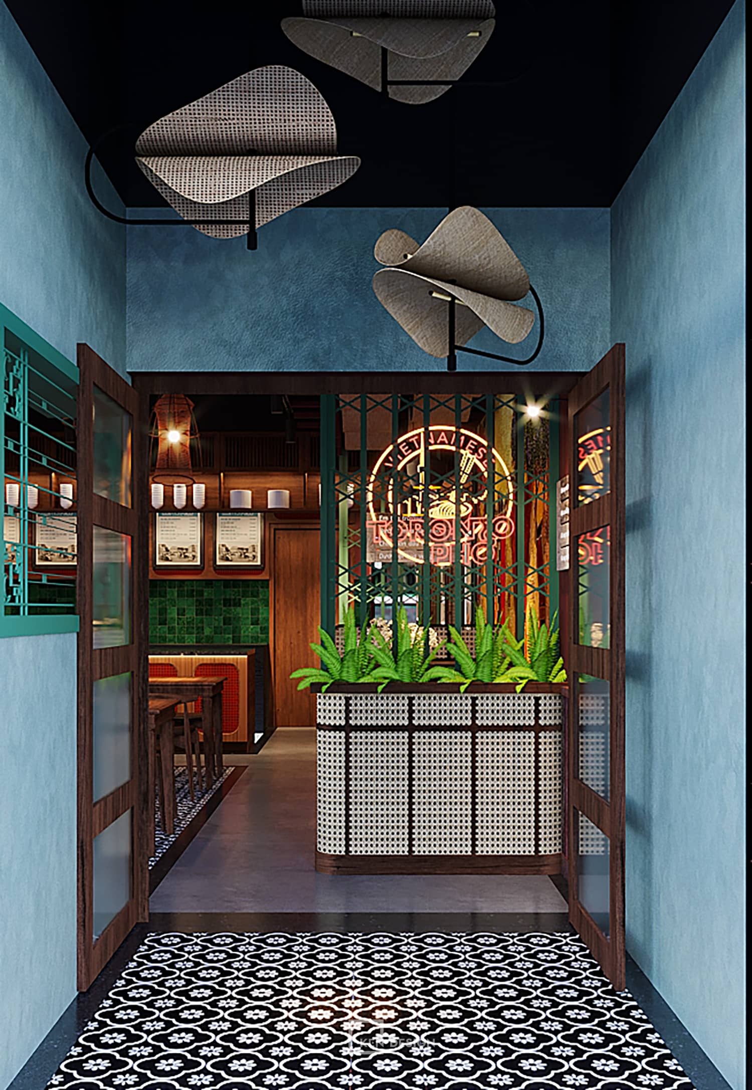 Pho Toronto Restaurant's design in Canada