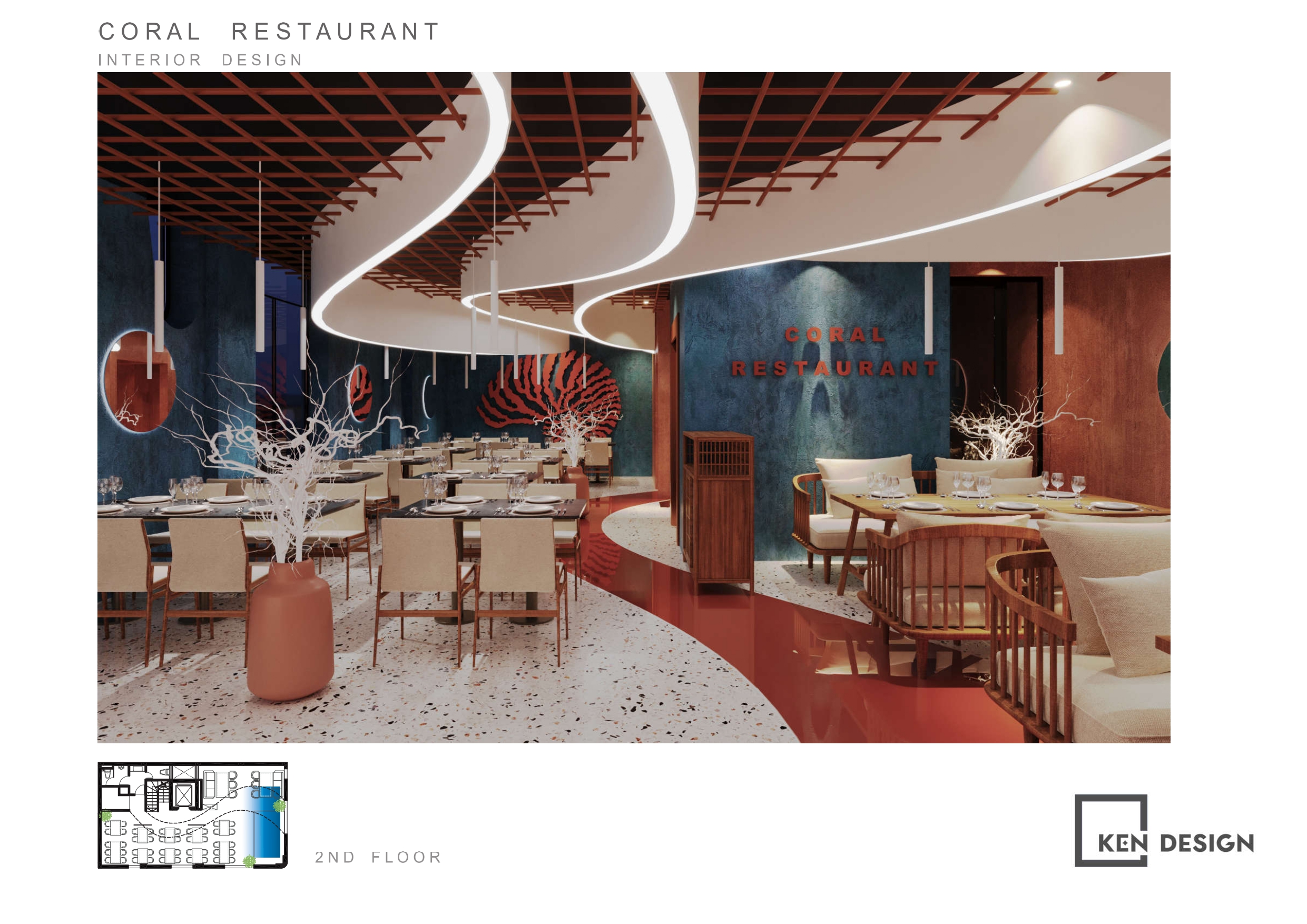 The design of Coral Seafood Restaurant