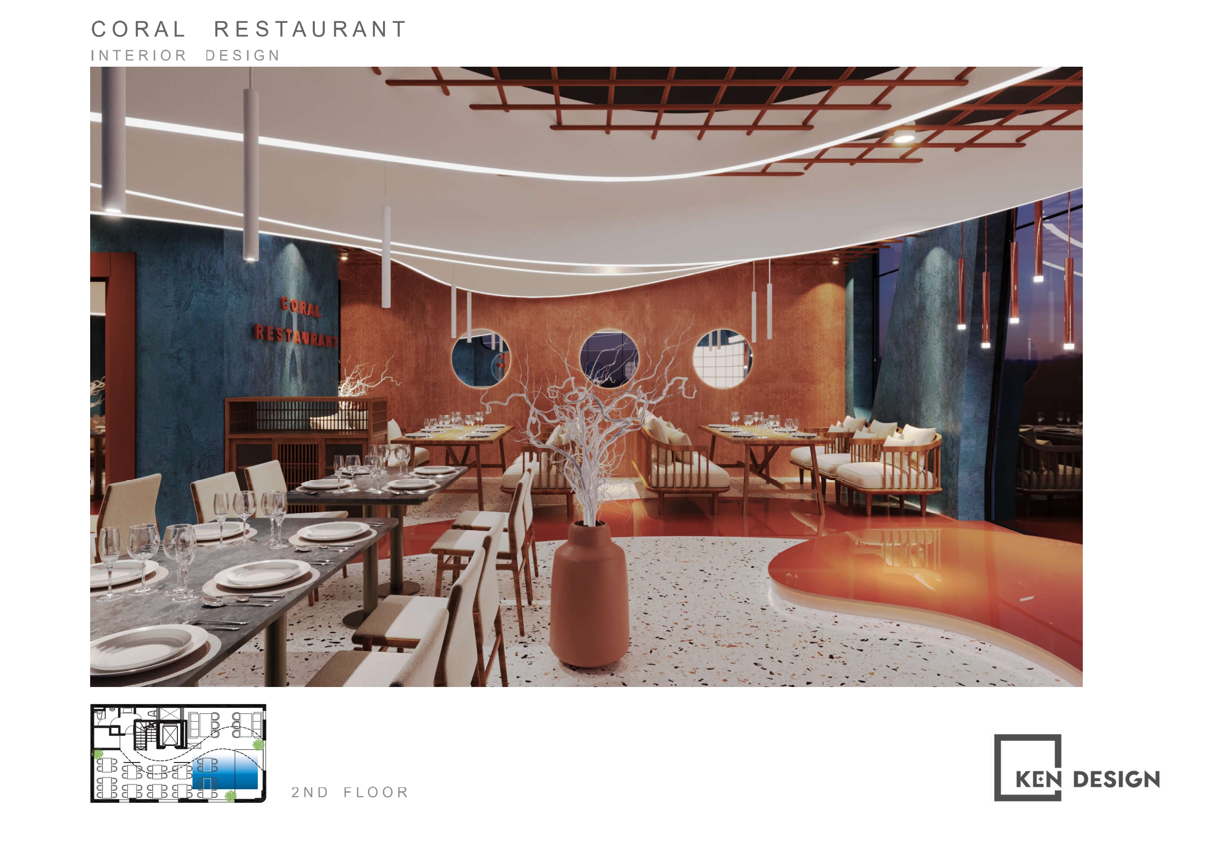The design of Coral Seafood Restaurant