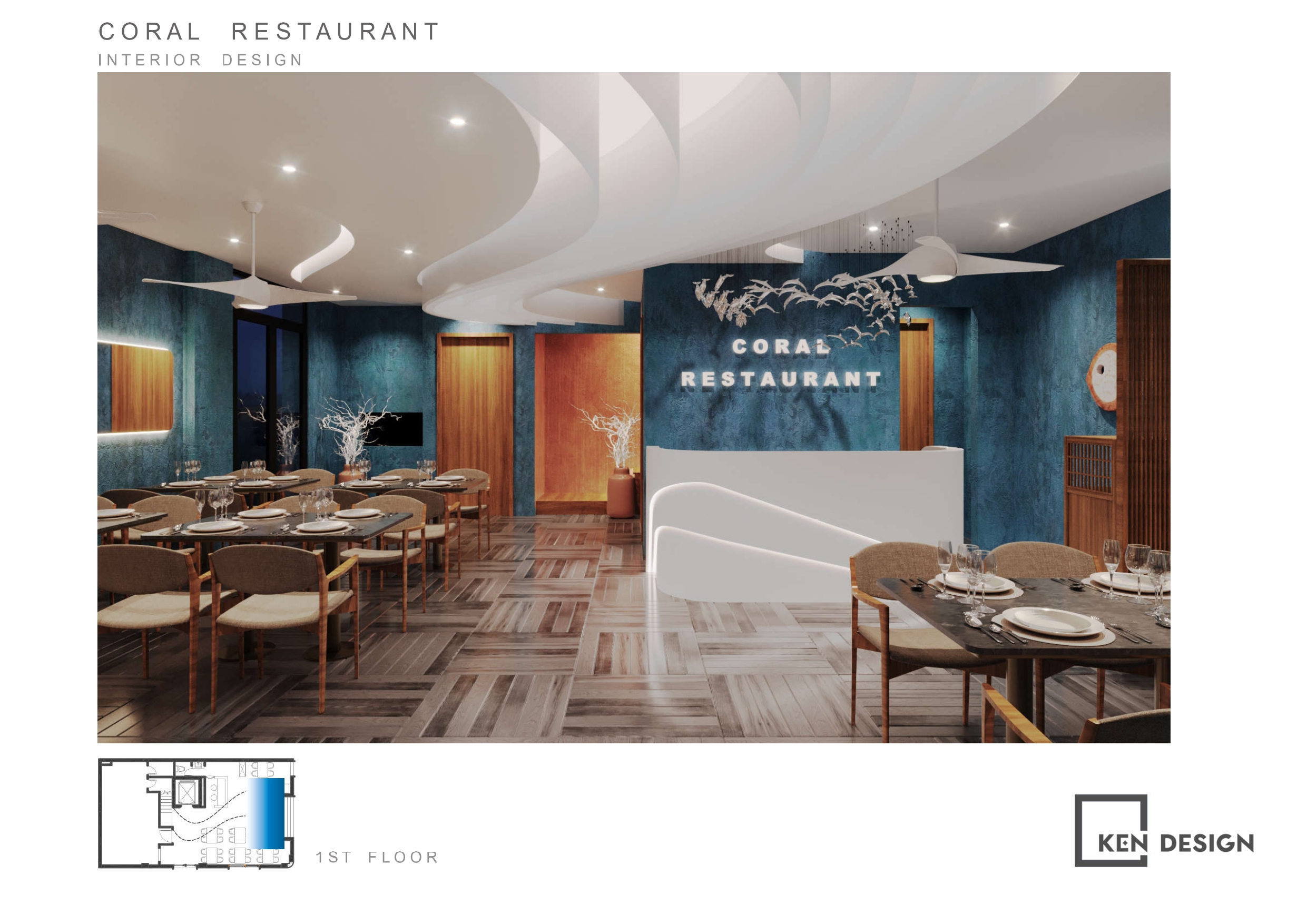 The design of Coral Seafood Restaurant