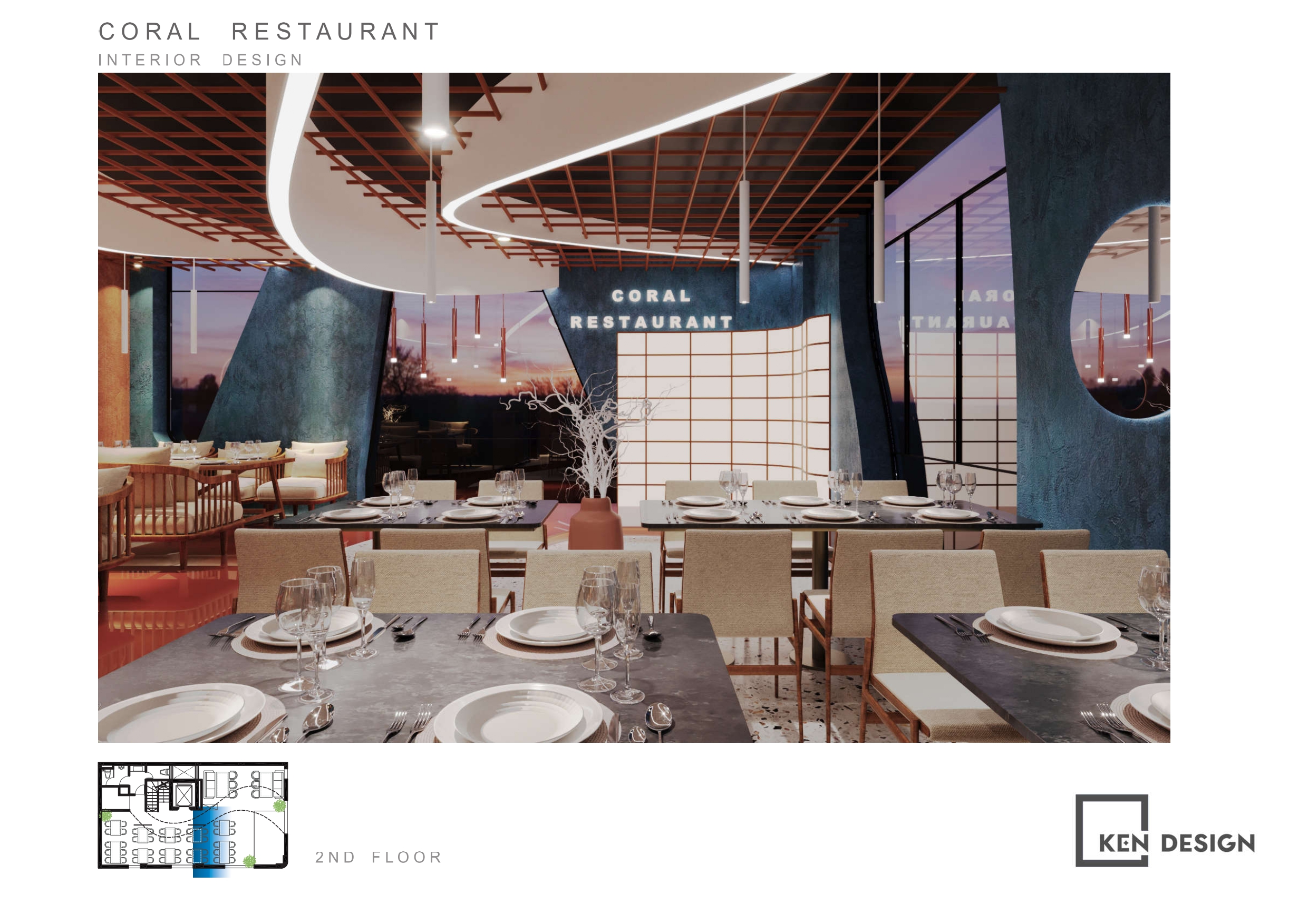 The design of Coral Seafood Restaurant