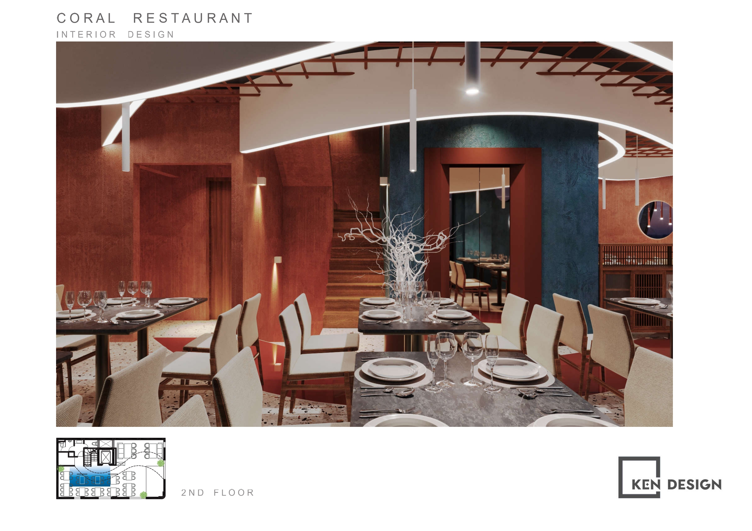 The design of Coral Seafood Restaurant