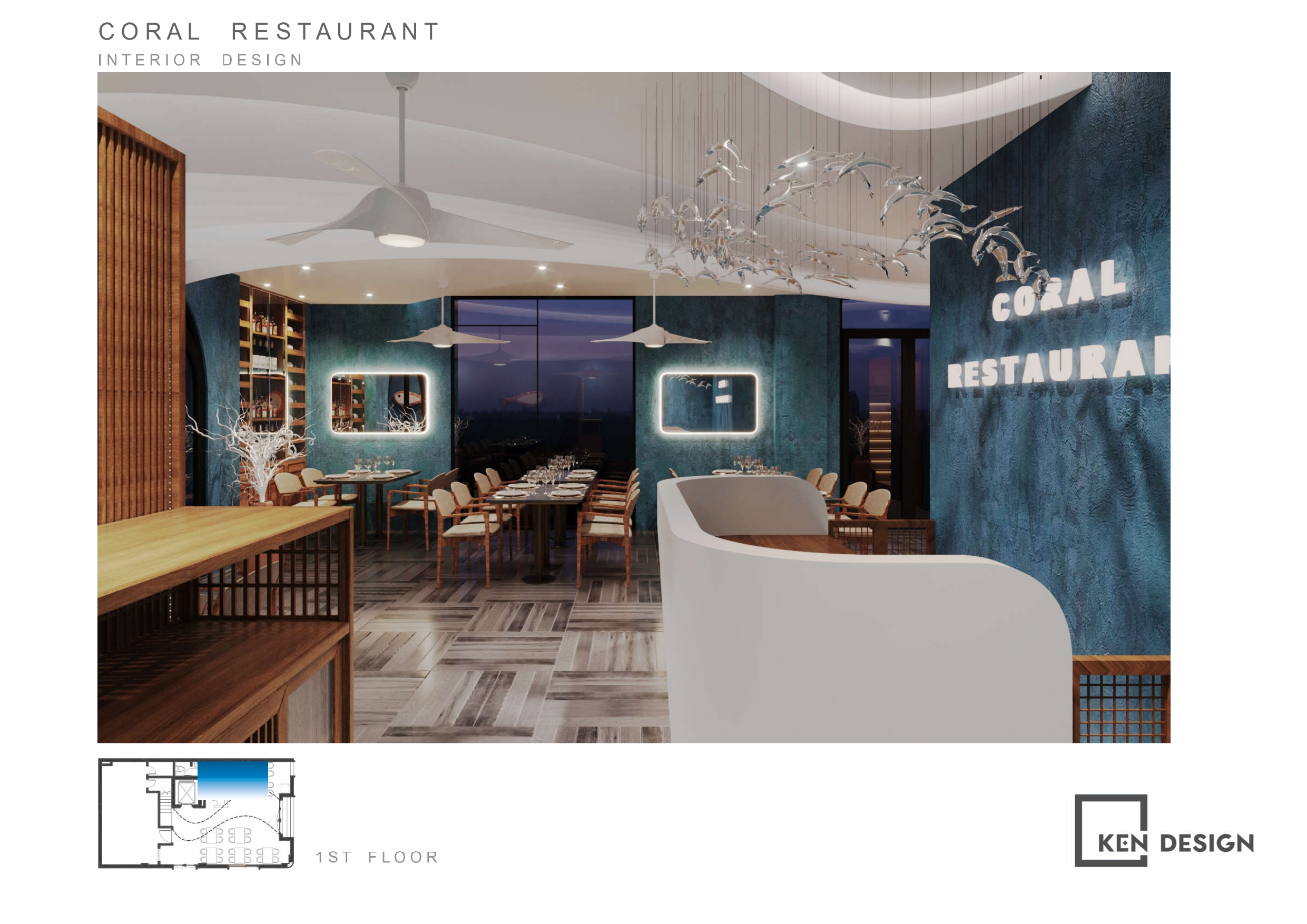 The design of Coral Seafood Restaurant