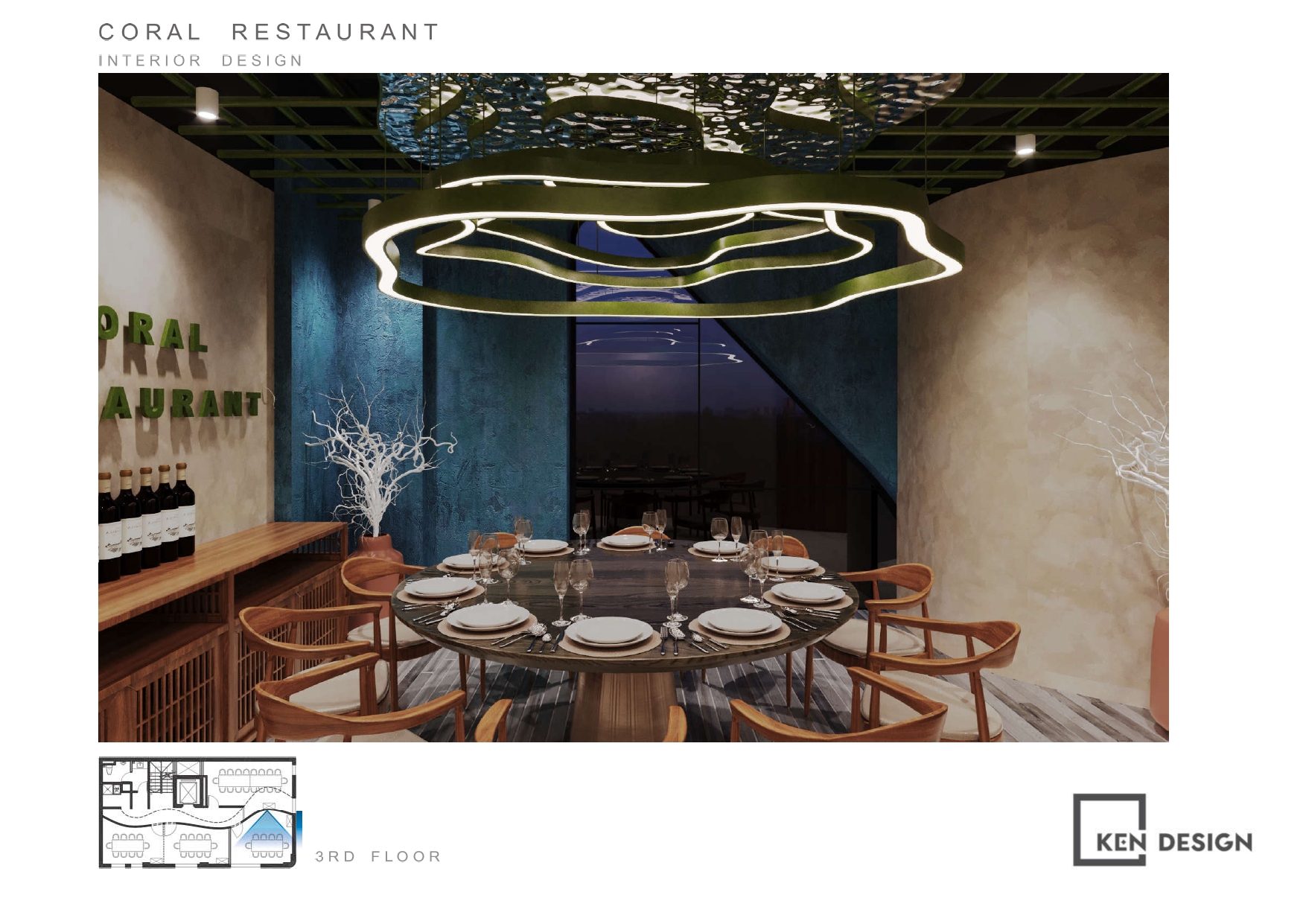 The design of Coral Seafood Restaurant