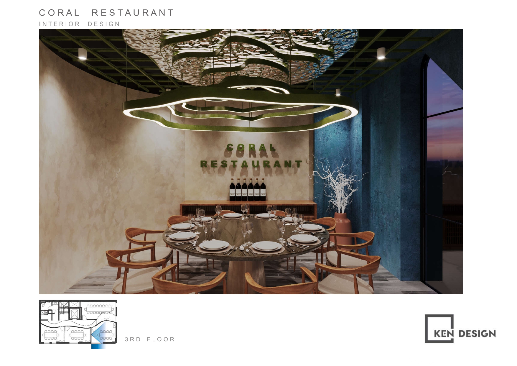 The design of Coral Seafood Restaurant