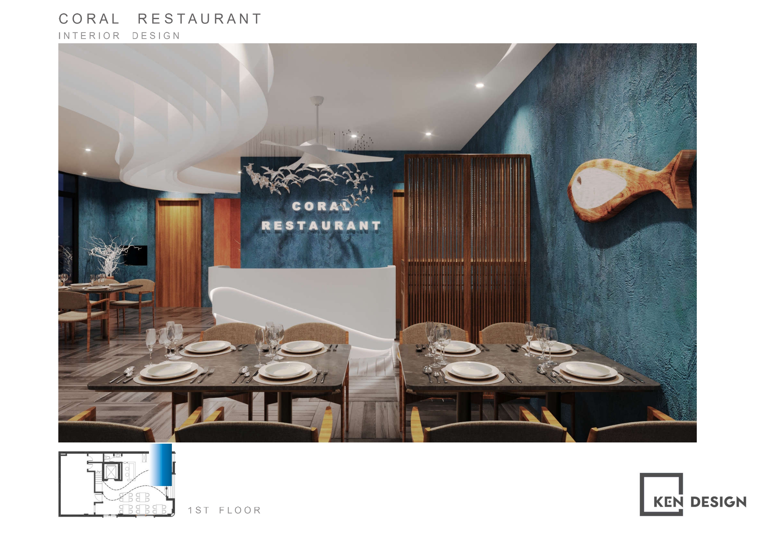 The design of Coral Seafood Restaurant