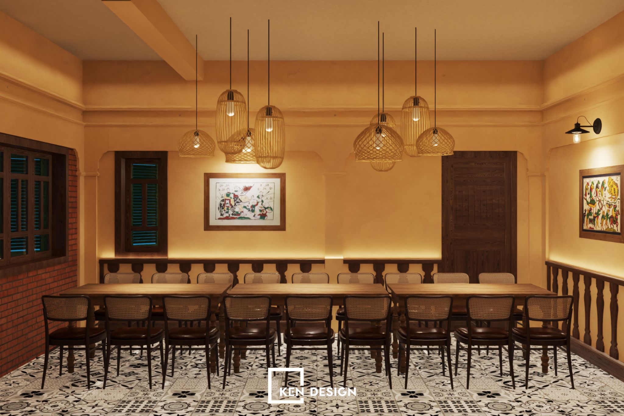 The Design of Hai Mien Tay Restaurant - Trung HoaThe Design of Hai Mien Tay Restaurant - Trung Hoa