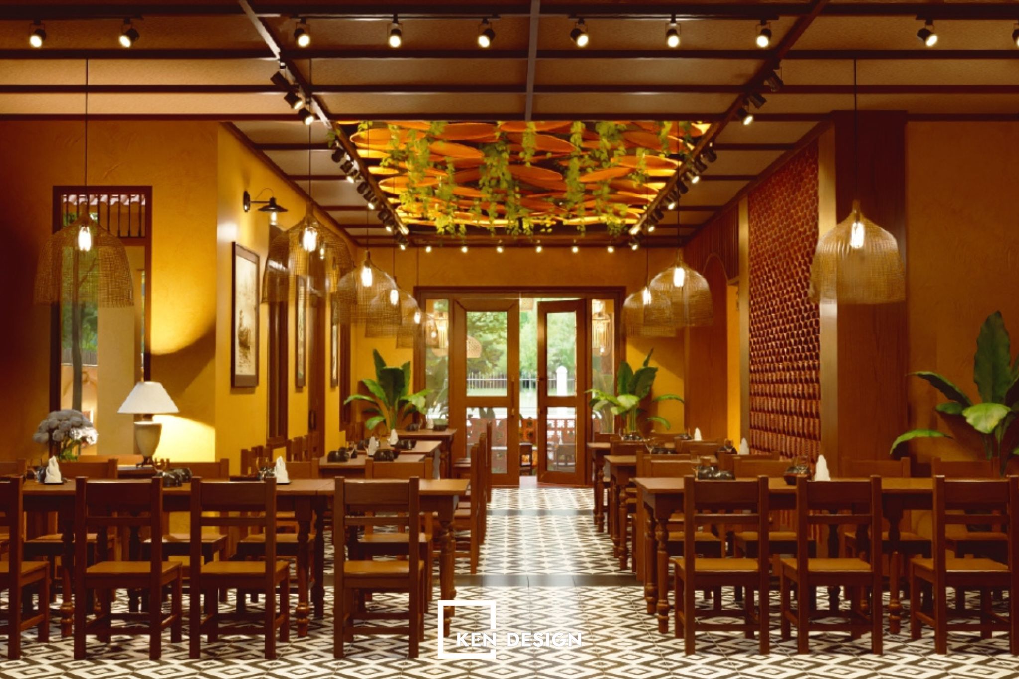 the design of Hai Mien Tay Restaurant