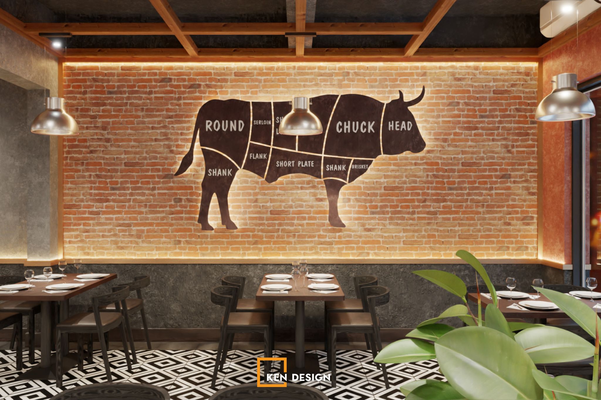 The design of SCM Steakhouse