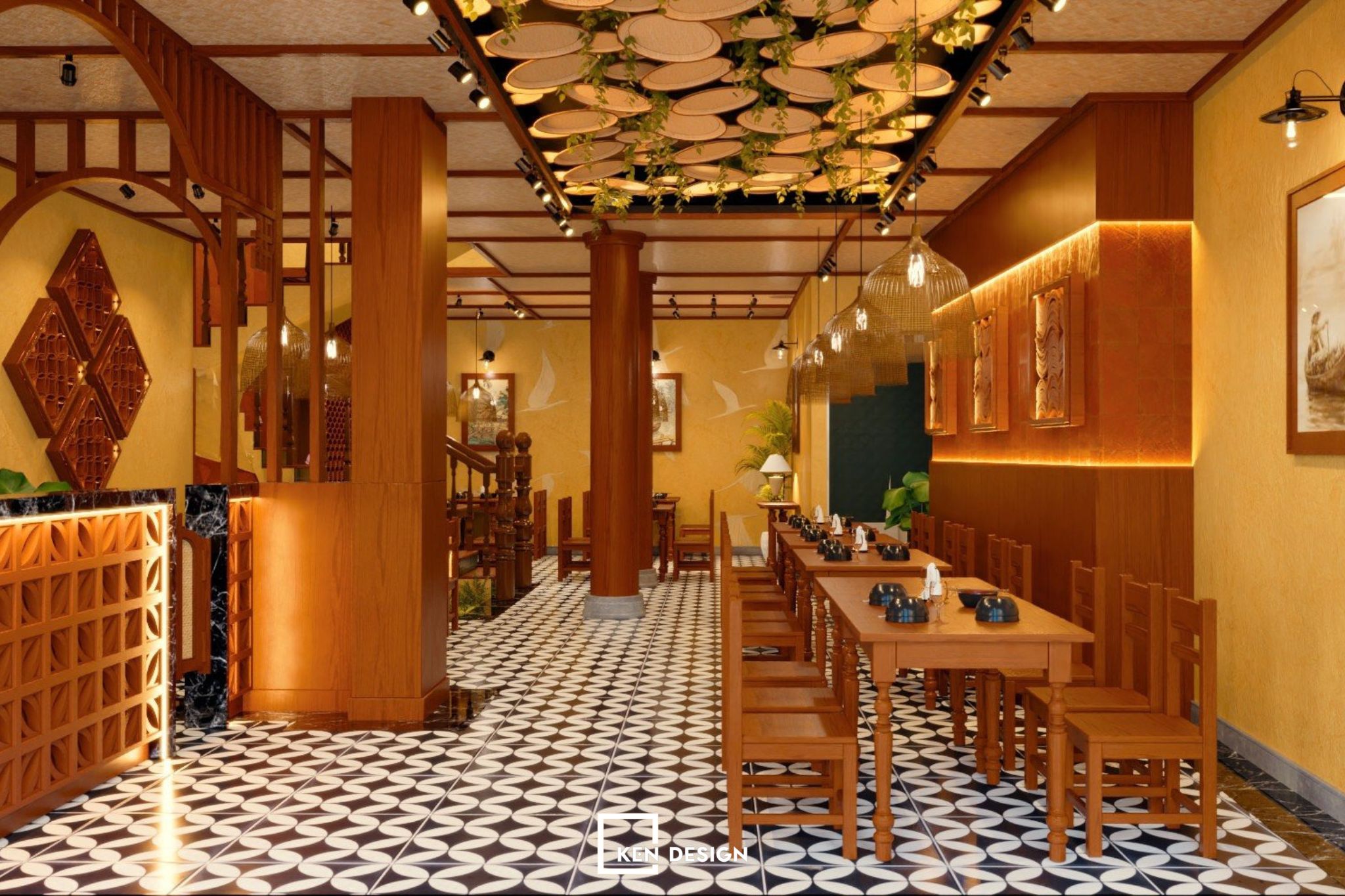 The Design of Hai Mien Tay Restaurant - Trung Hoa