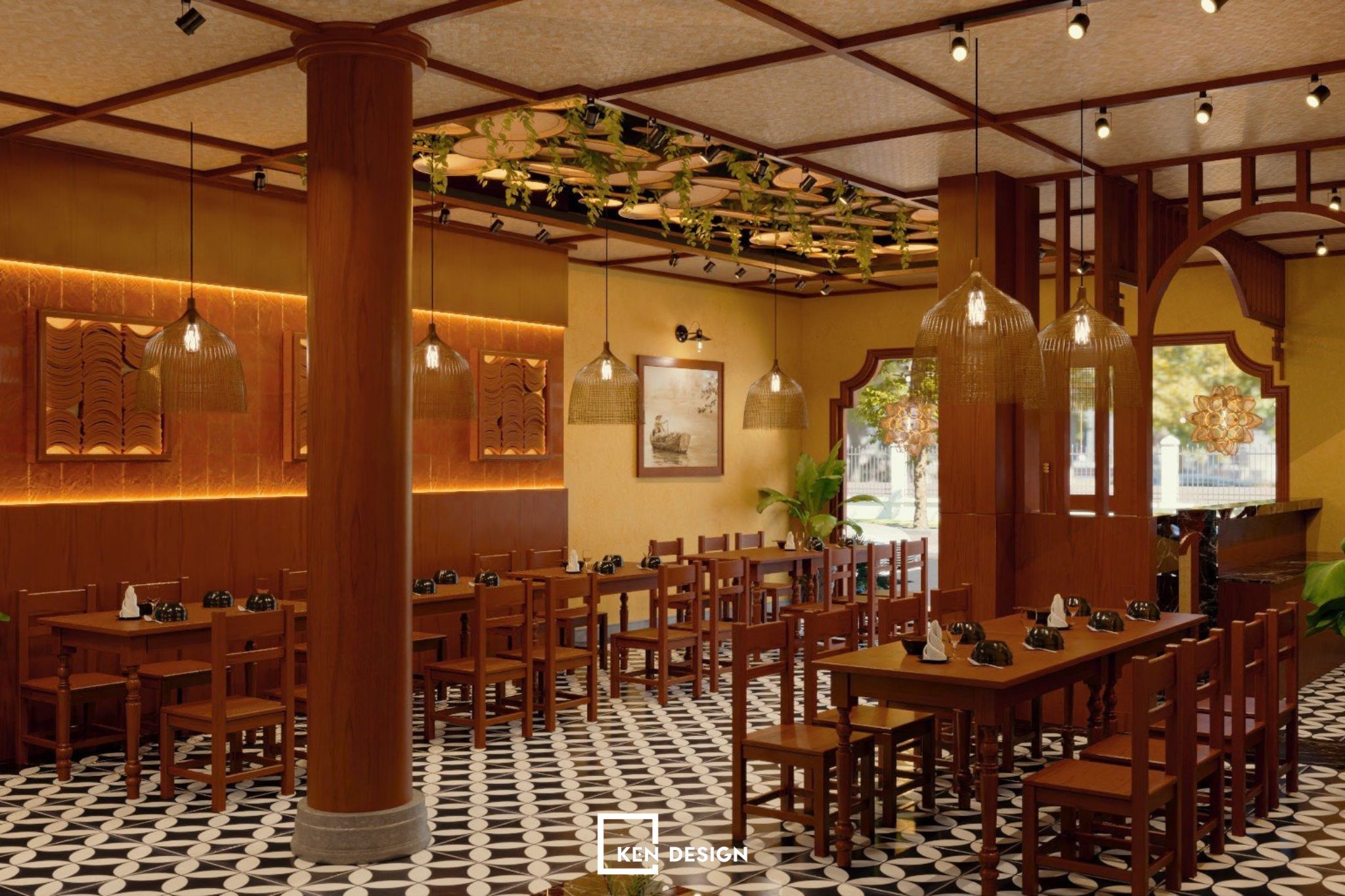 The Design of Hai Mien Tay Restaurant - Trung Hoa