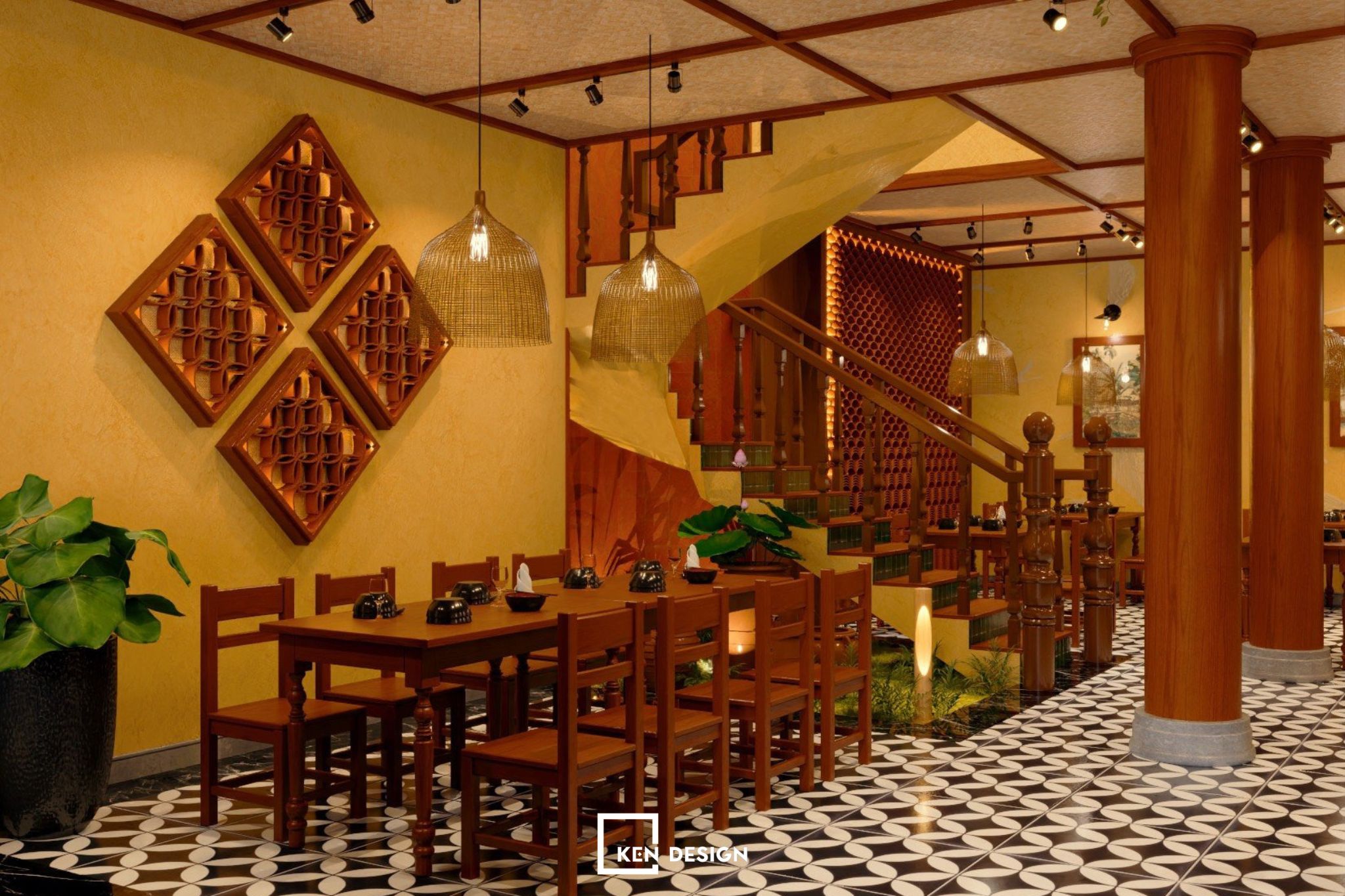 The Design of Hai Mien Tay Restaurant - Trung Hoa