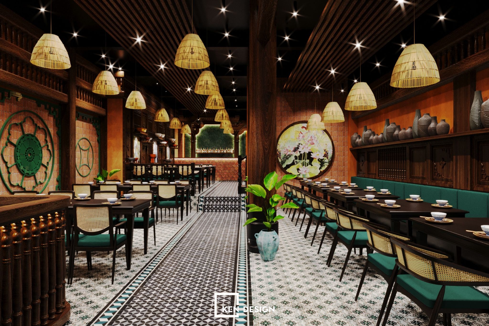 The design of Viet Rice Essence restaurant