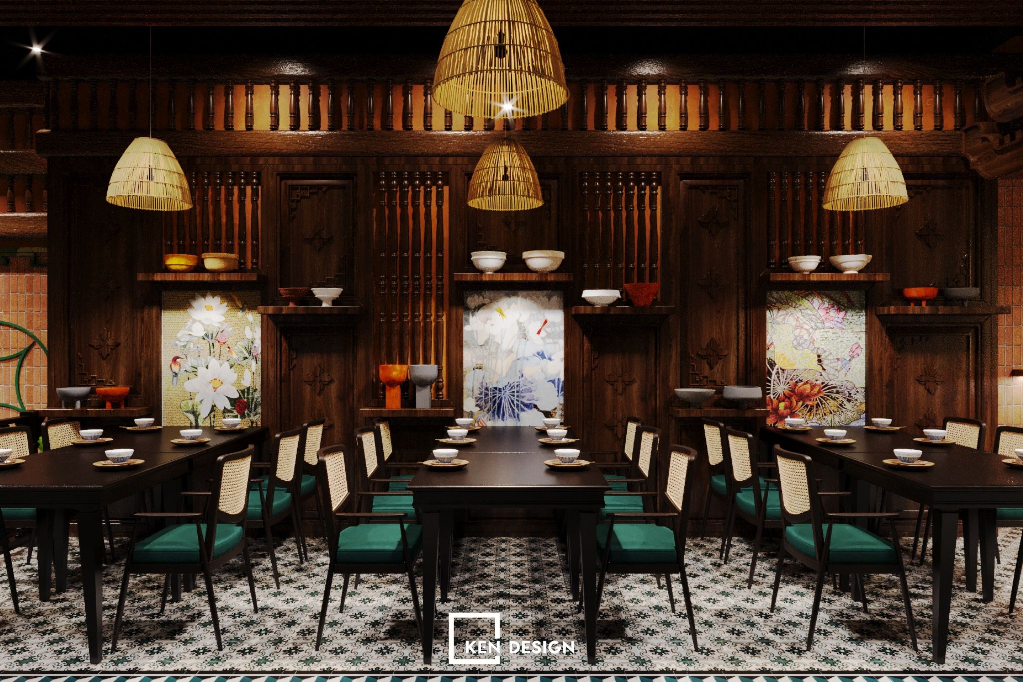 The design of Viet Rice Essence restaurant