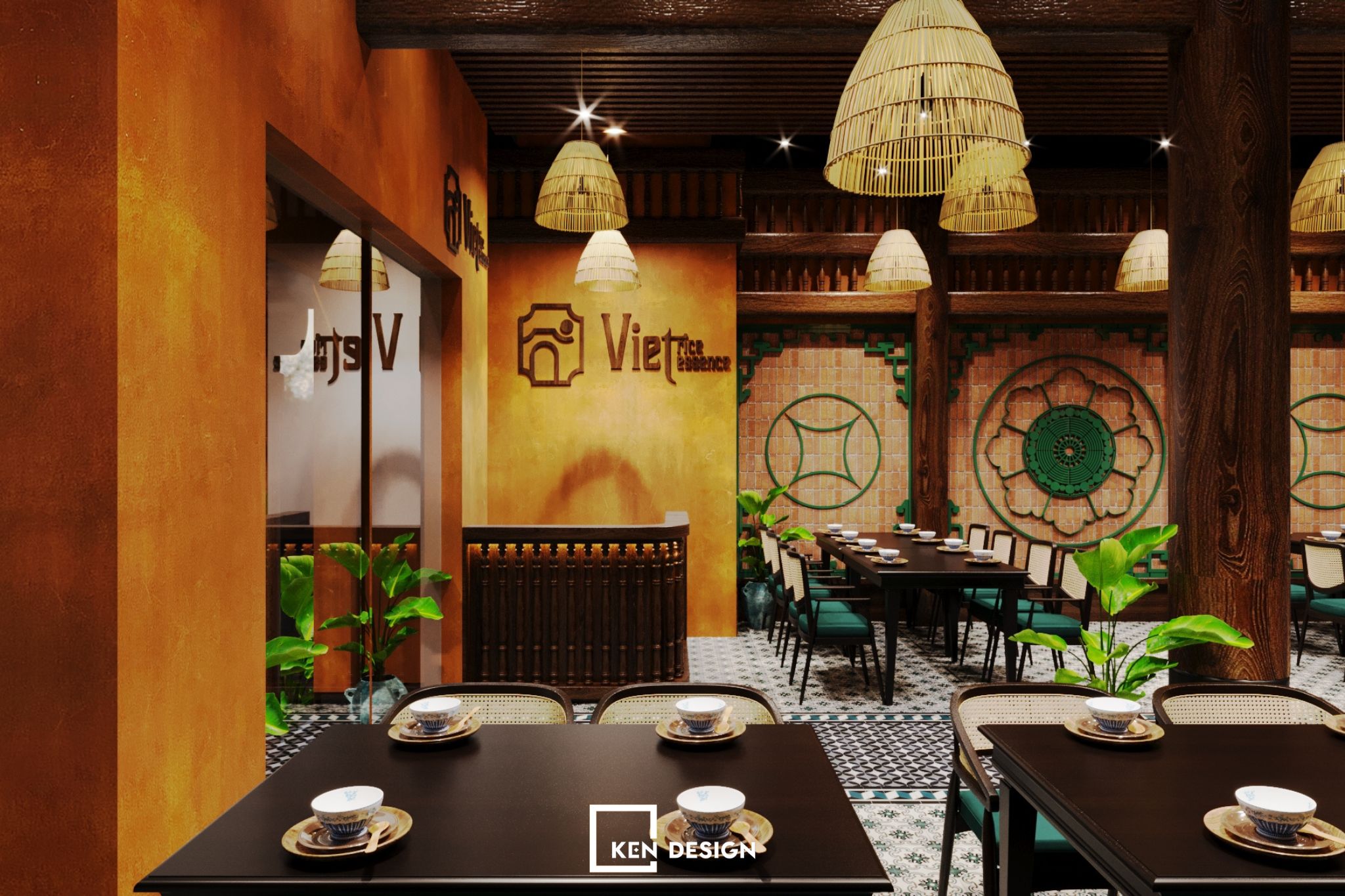 The design of Viet Rice Essence restaurant