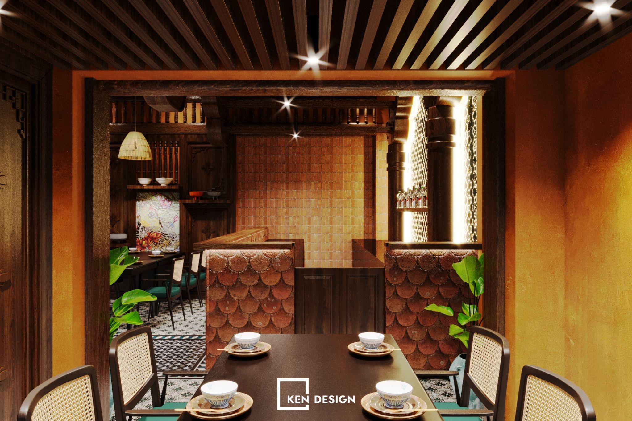 The design of Viet Rice Essence restaurant