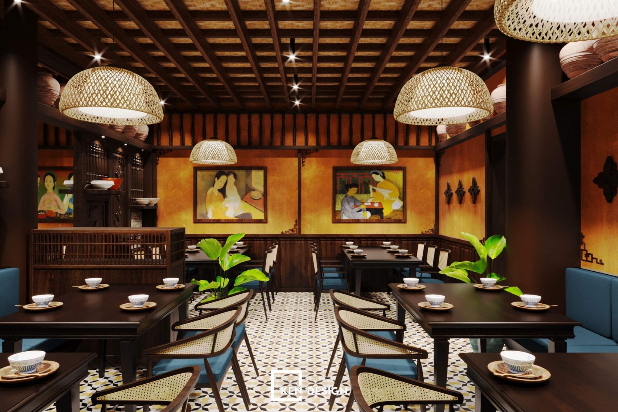 The design of Viet Rice Essence restaurant