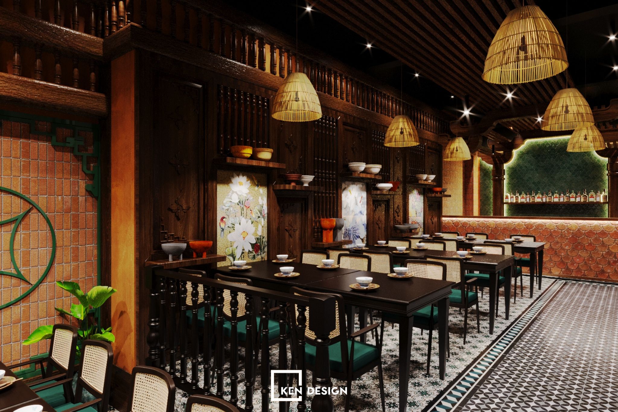 The design of Viet Rice Essence restaurant