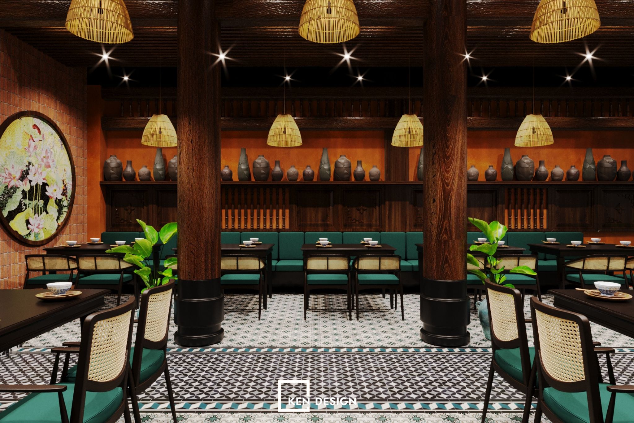 The design of Viet Rice Essence restaurant