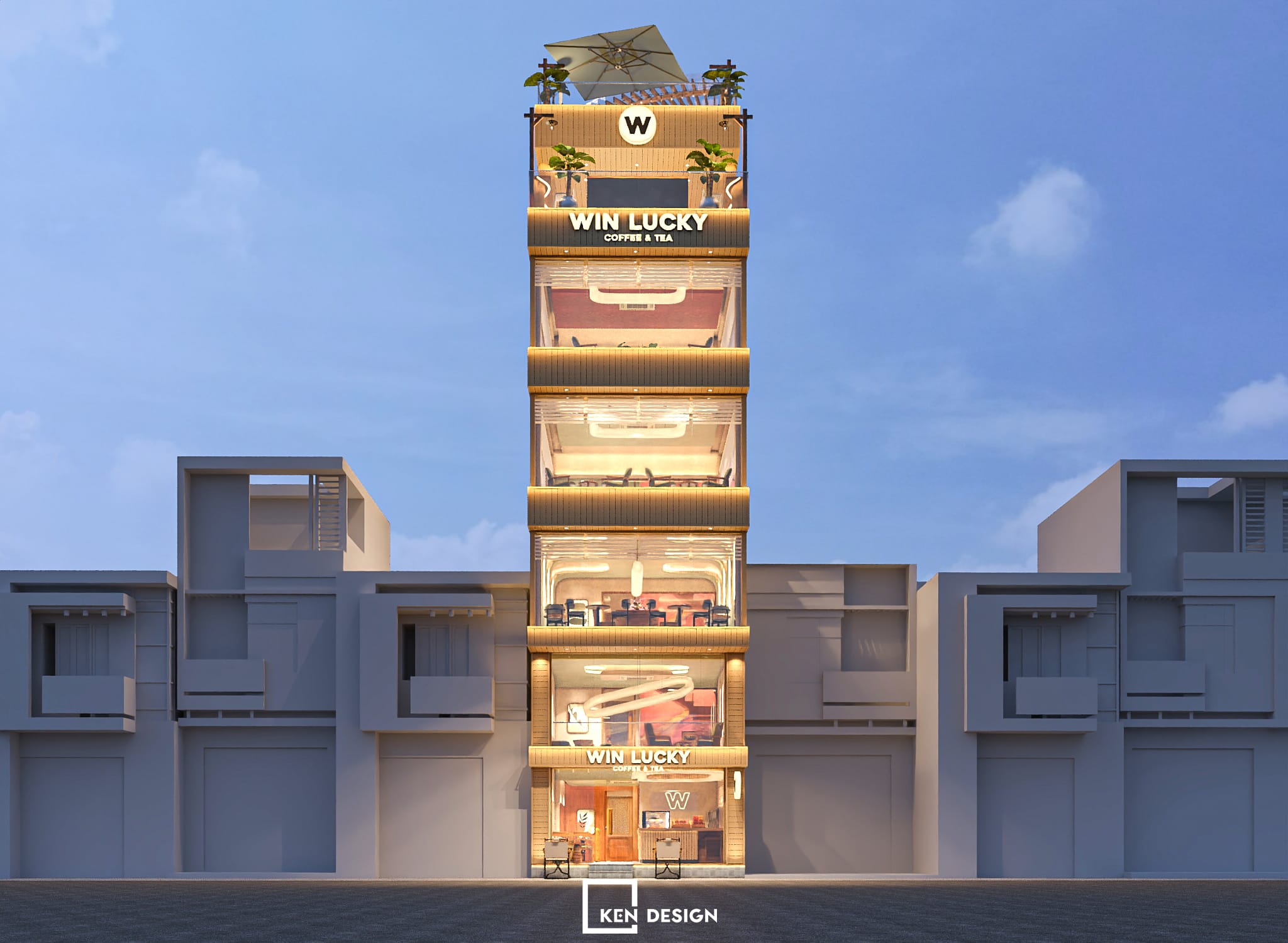 The design of WIN Lucky coffee & tea in Vietnam