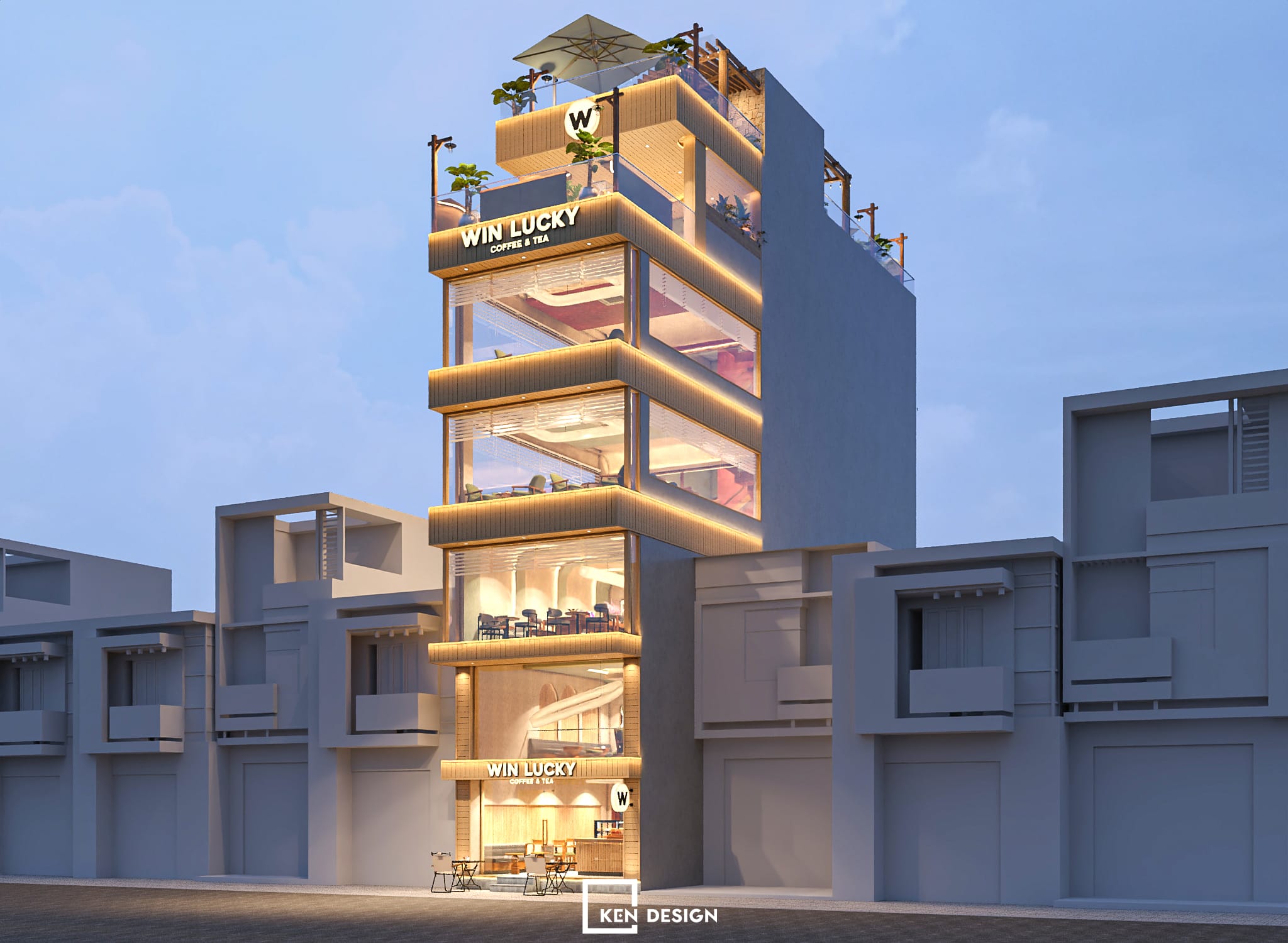 The design of WIN Lucky coffee & tea in Vietnam