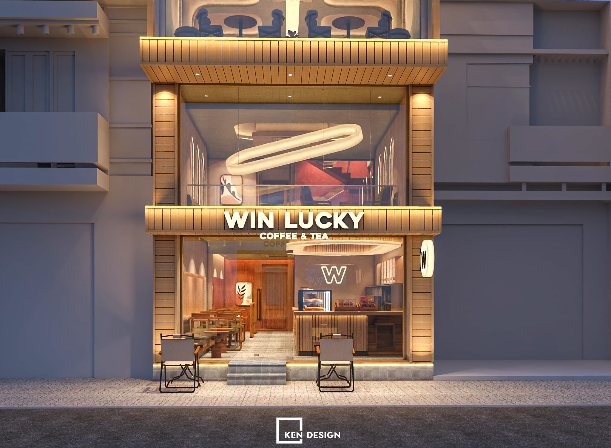 The design of WIN Lucky coffee & tea in Vietnam