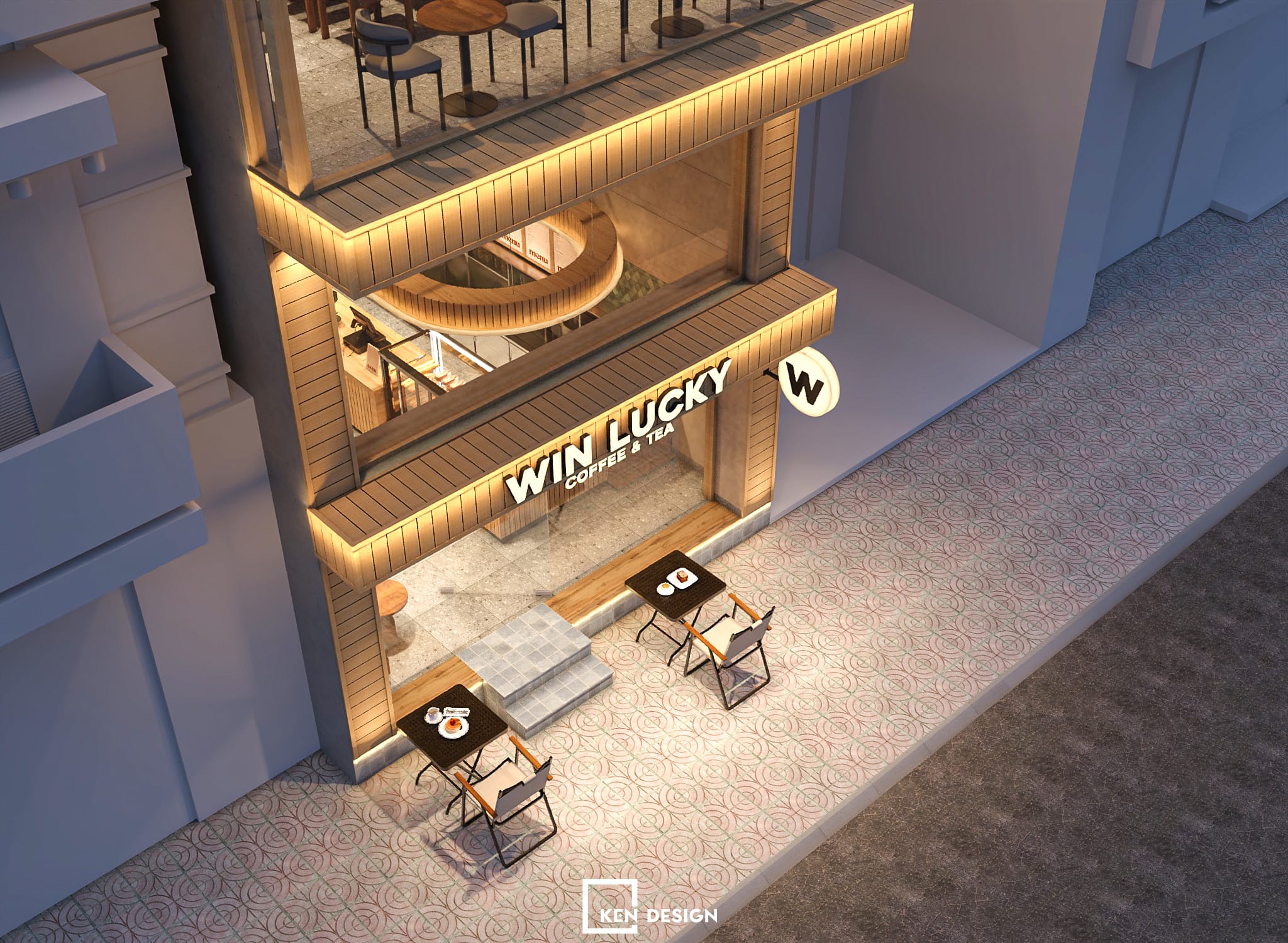 The design of WIN Lucky coffee & tea in Vietnam