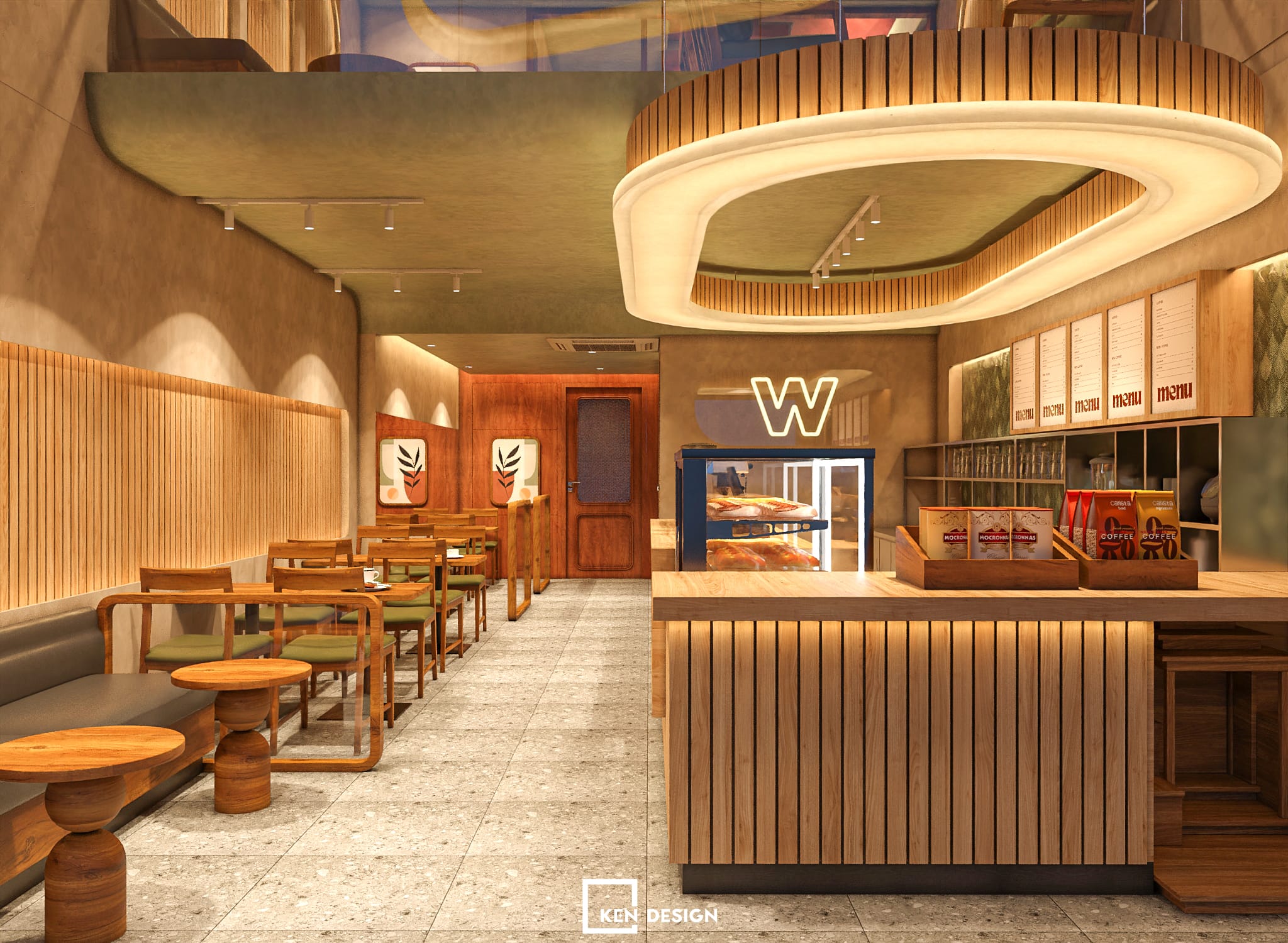 The design of WIN Lucky coffee & tea in Vietnam