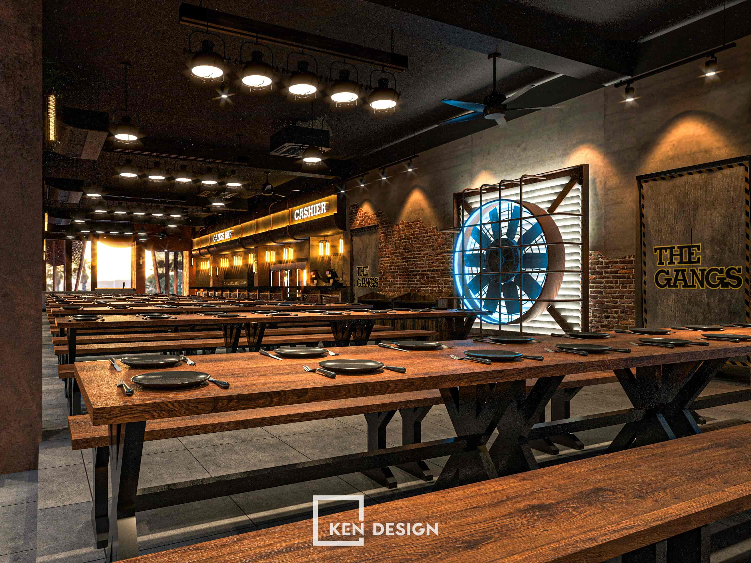 The design project of The Gangs Airport Restaurant