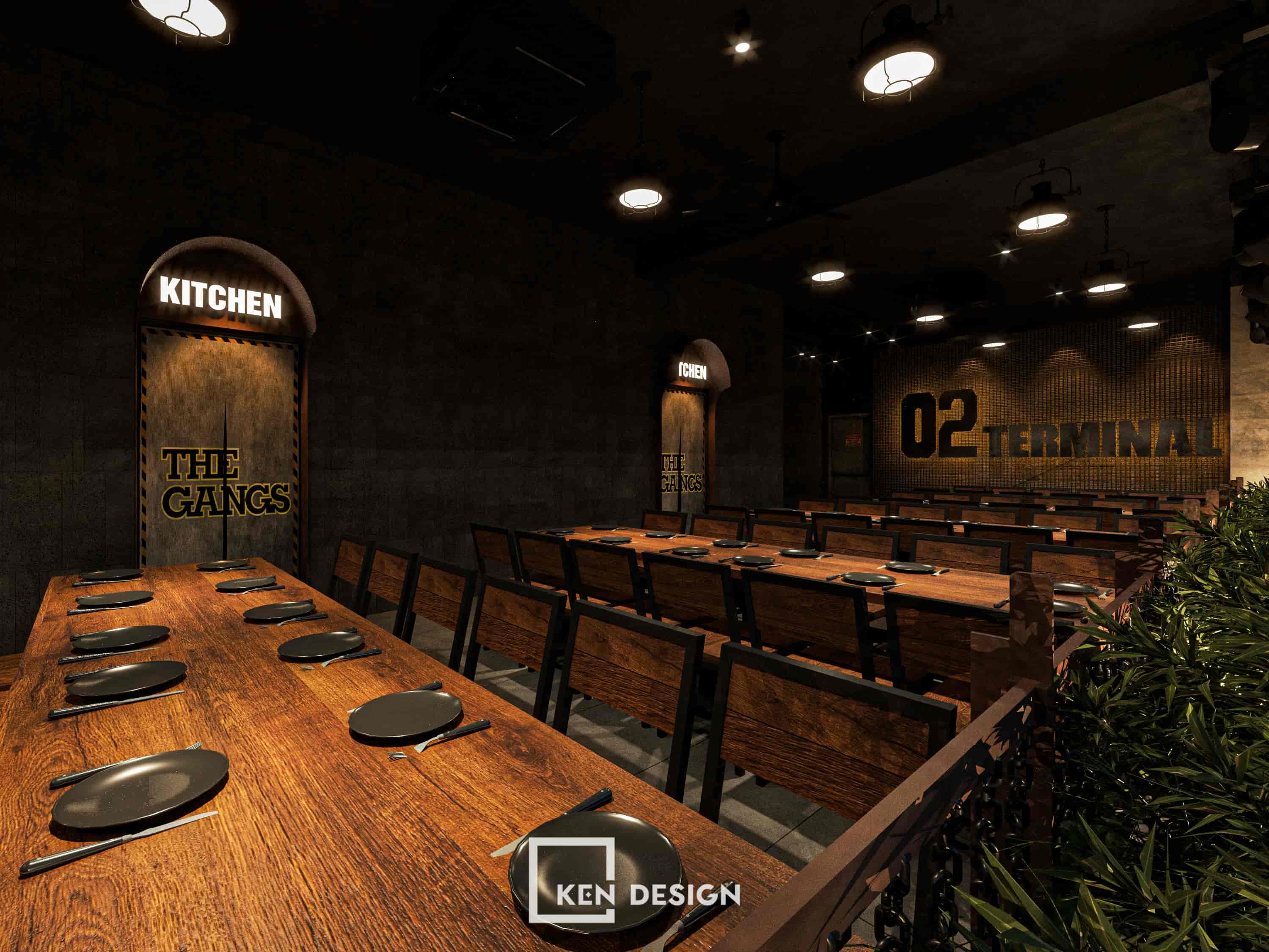 The design project of The Gangs Airport Restaurant