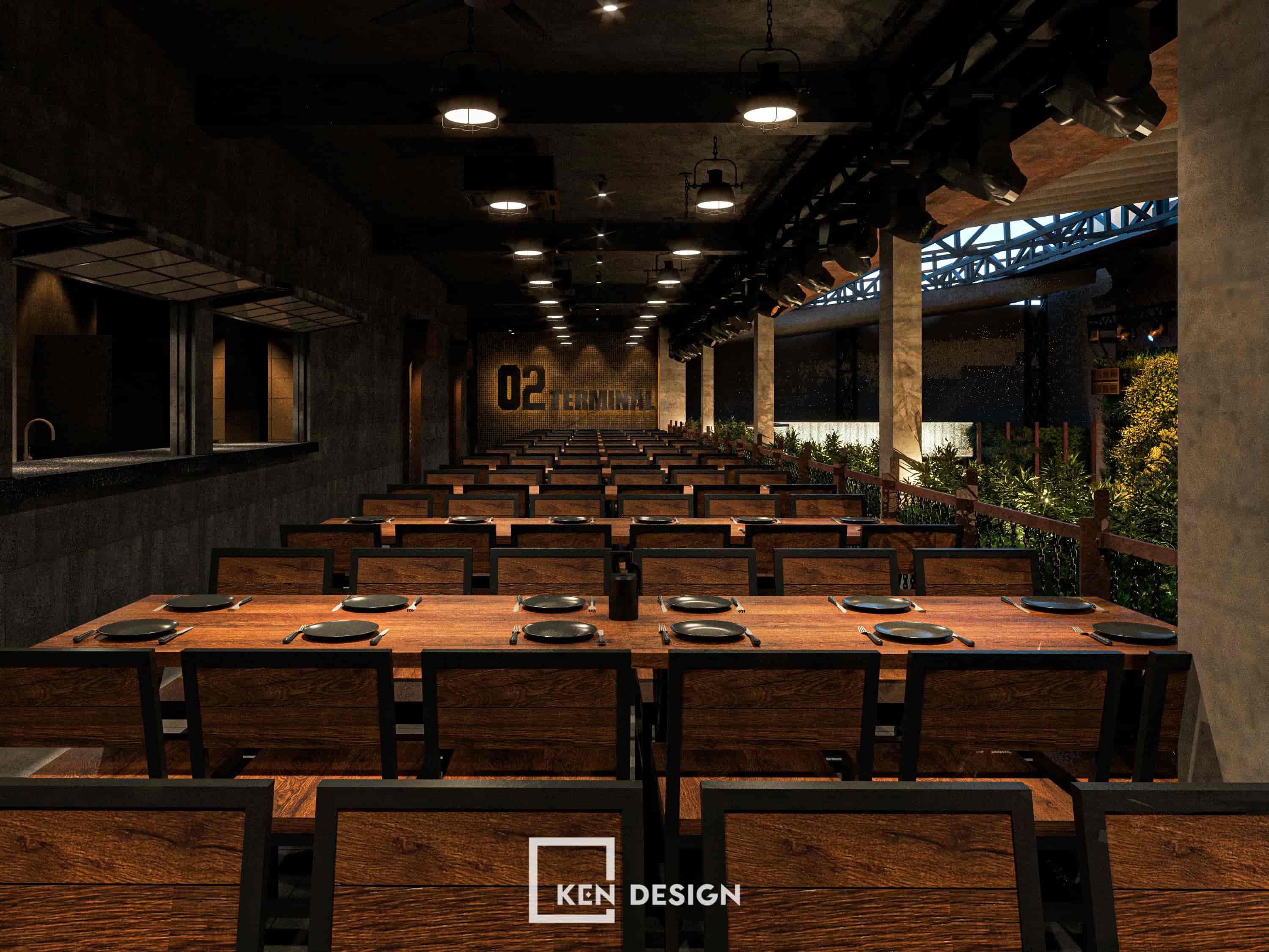 The design project of The Gangs Airport Restaurant