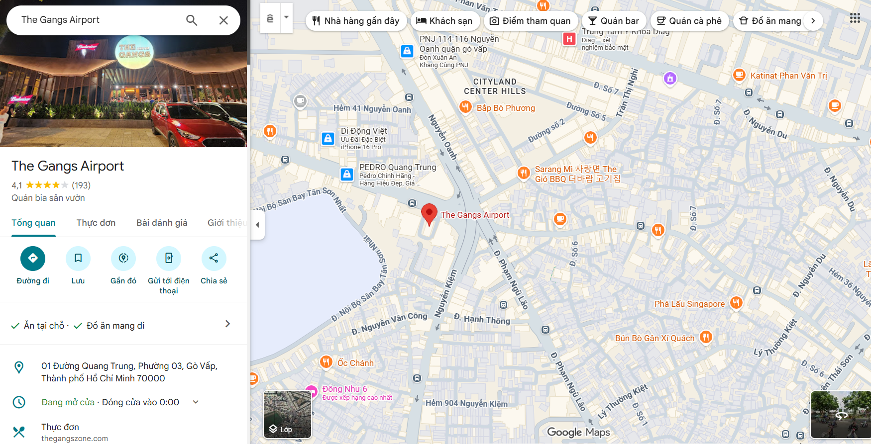 The design of The Gangs Airport Restaurant