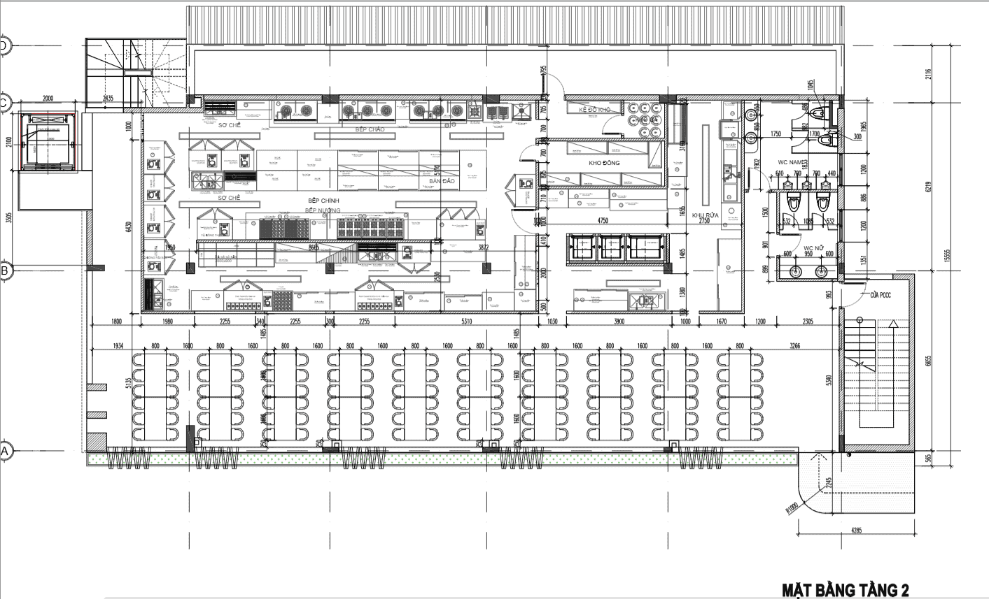 The design of The Gangs Airport Restaurant in Go Vap