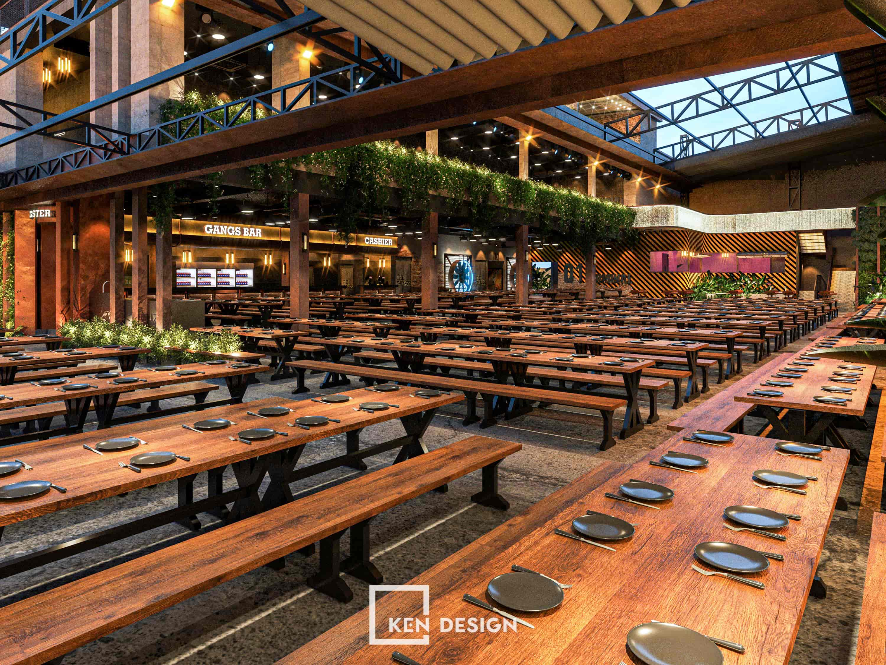 The design project of The Gangs Airport Restaurant