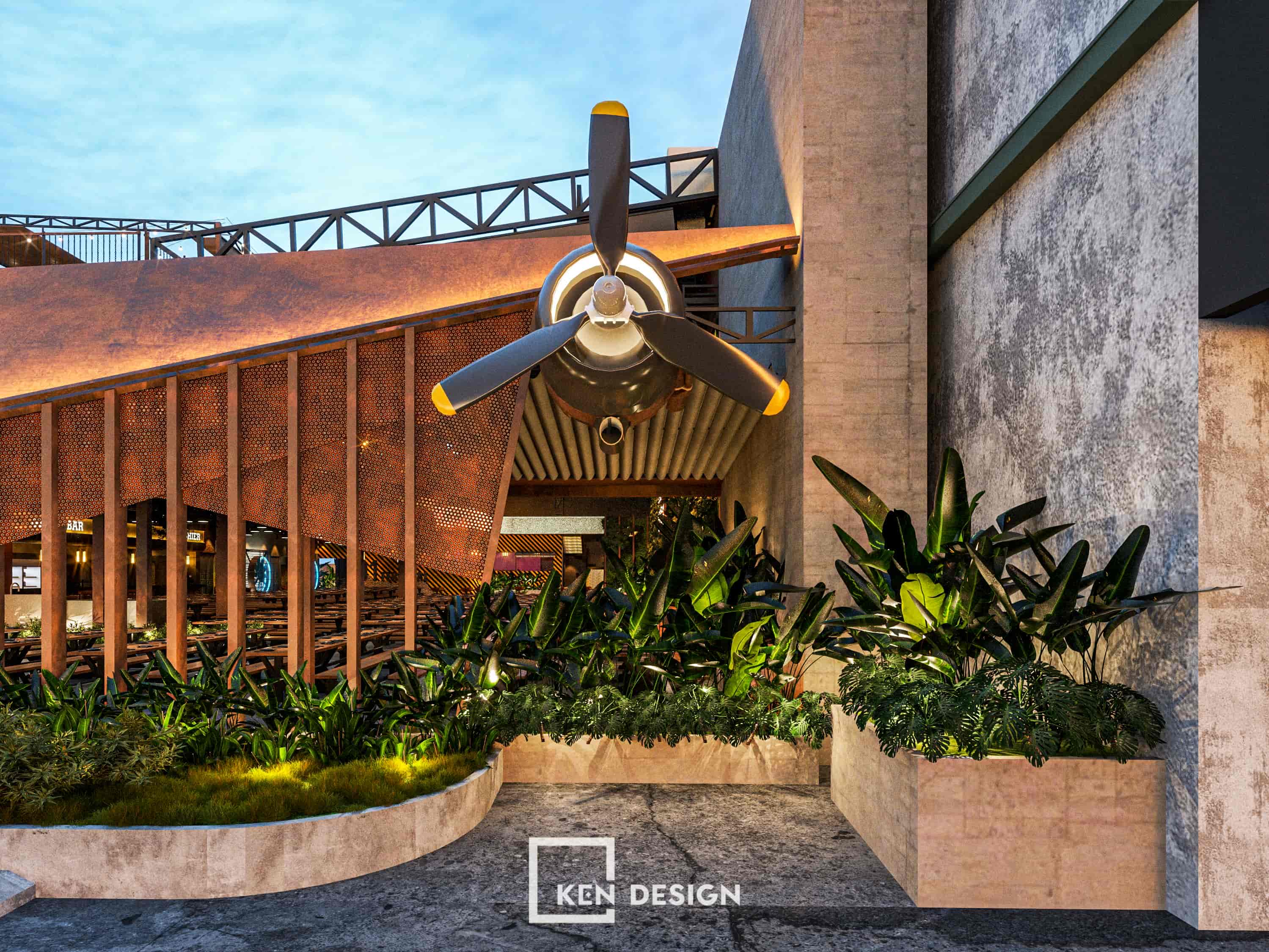 The design project of The Gangs Airport Restaurant