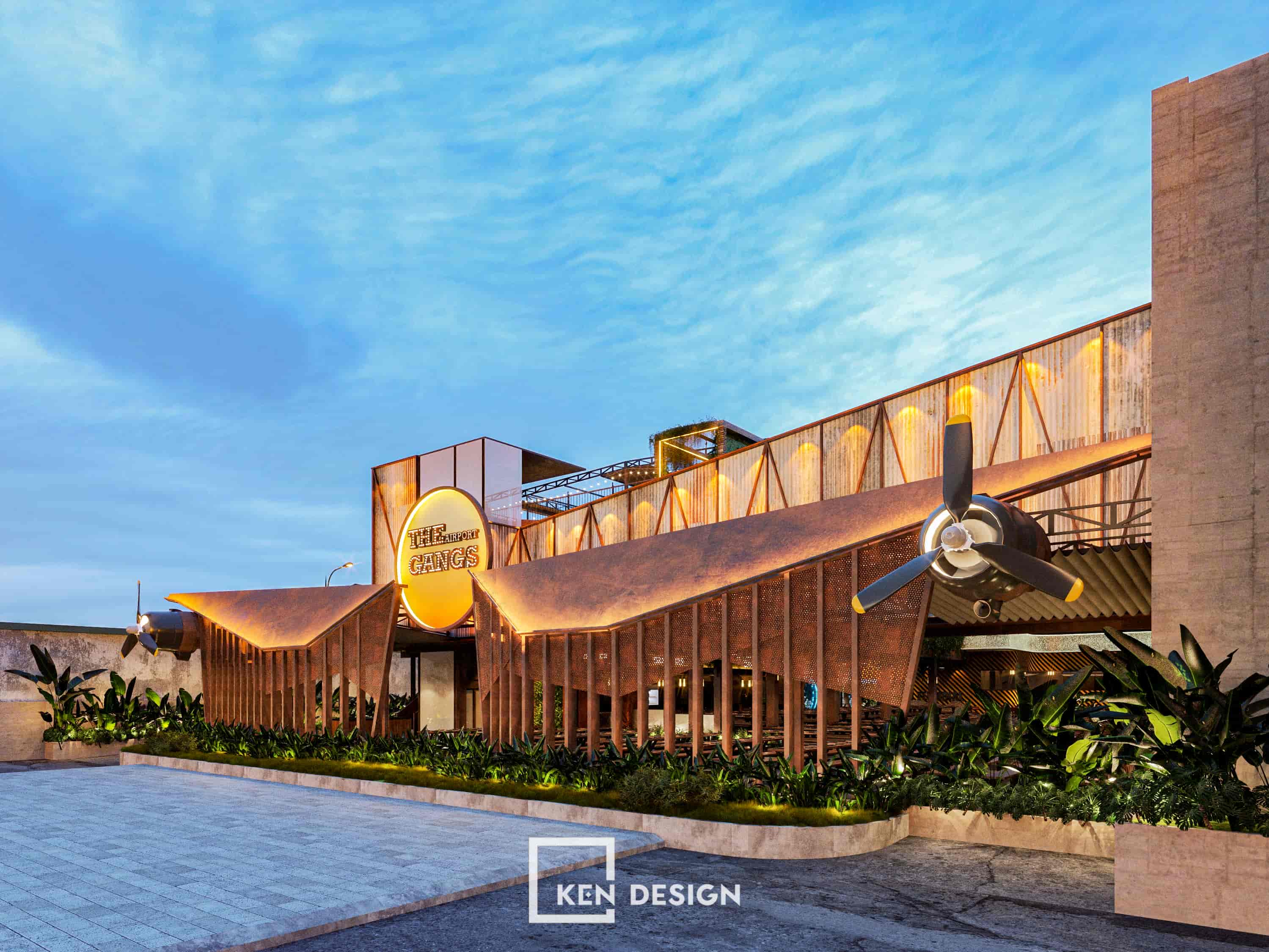 The design project of The Gangs Airport Restaurant