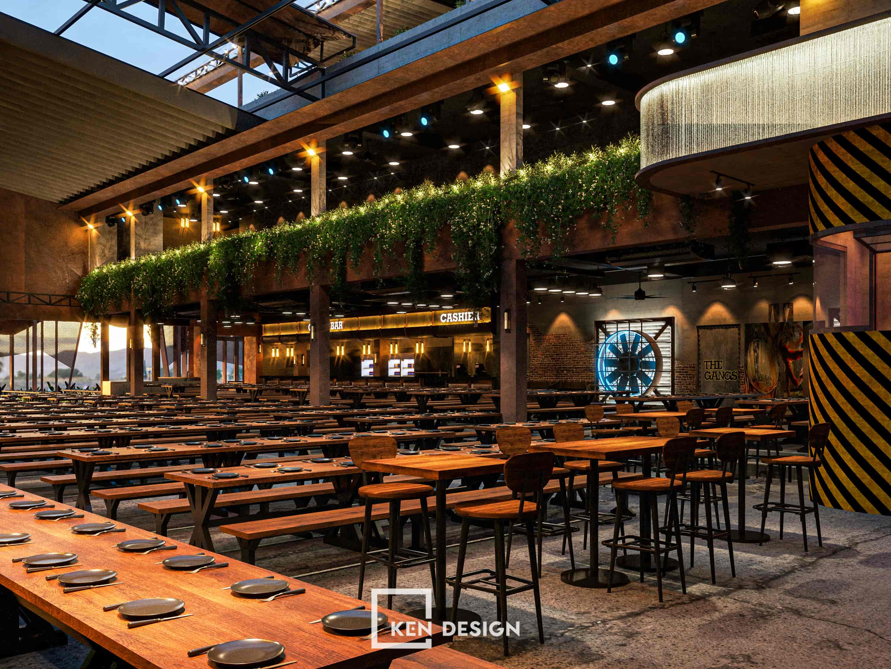 The design project of The Gangs Airport Restaurant