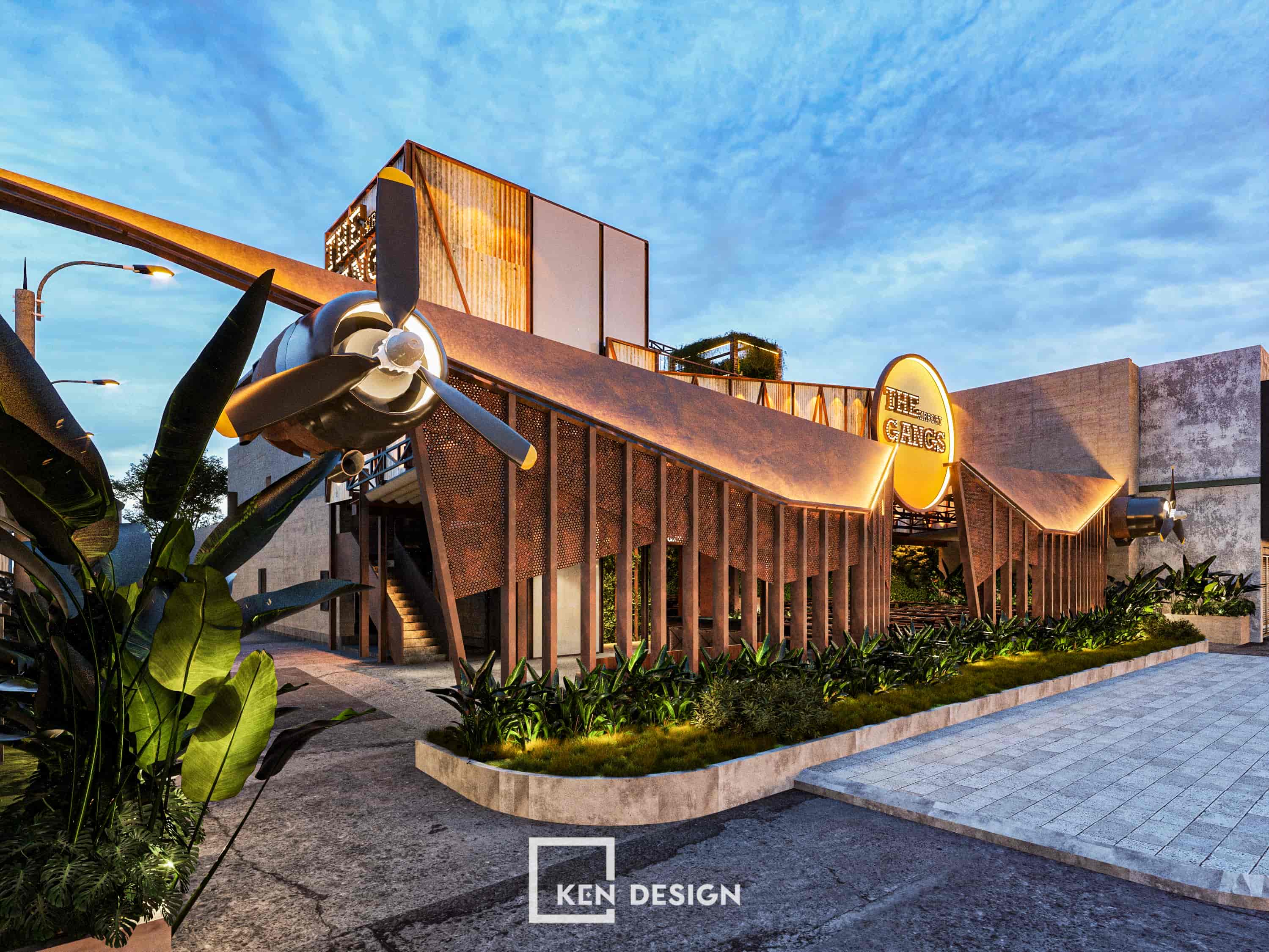 The design project of The Gangs Airport Restaurant