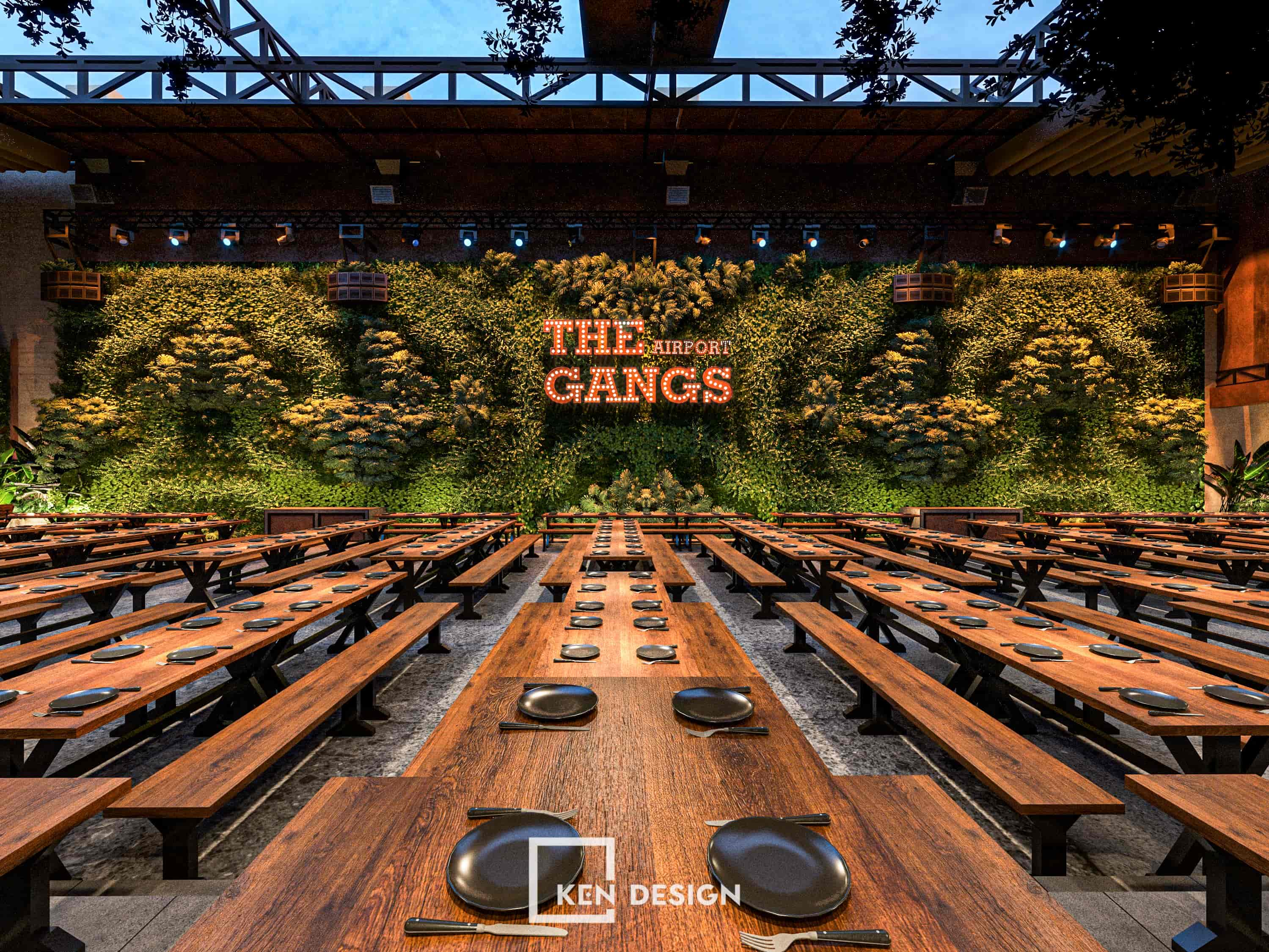 The design project of The Gangs Airport Restaurant