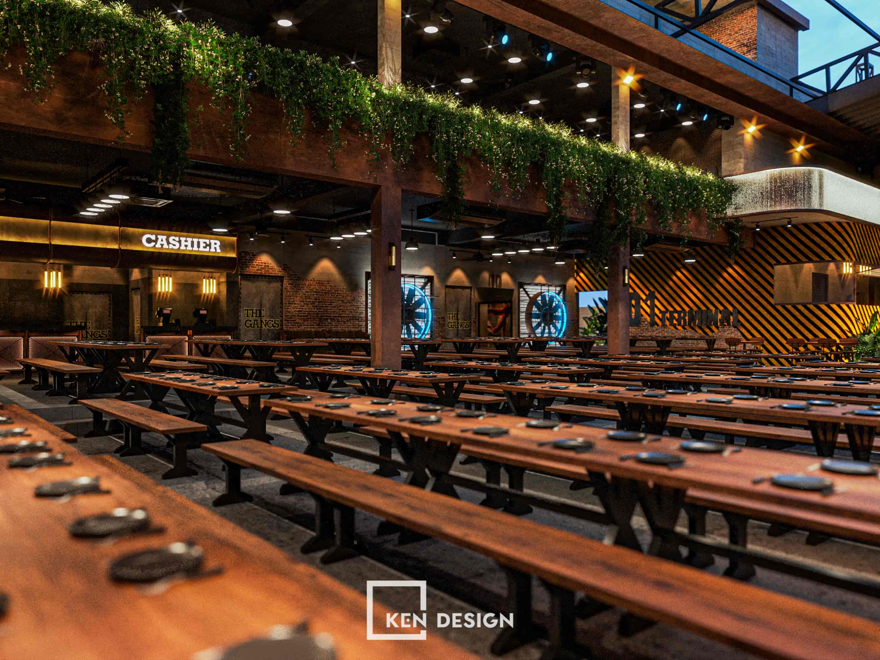 The design project of The Gangs Airport Restaurant