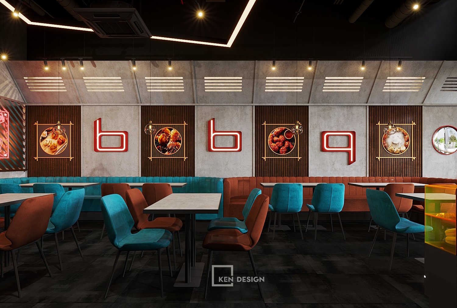 The BBQ Chicken Ngoai Giao Doan restaurant design