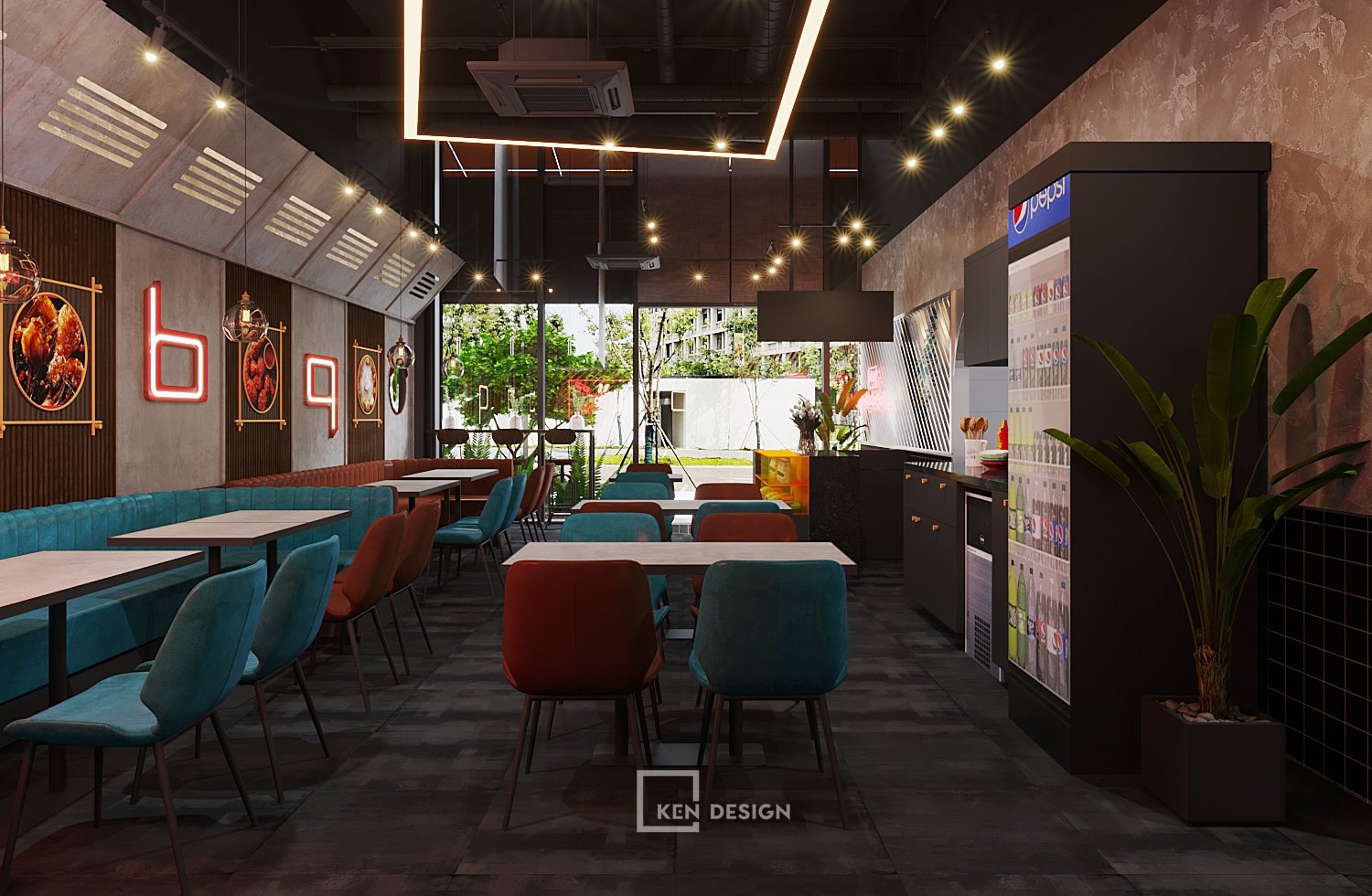 The BBQ Chicken Ngoai Giao Doan restaurant design