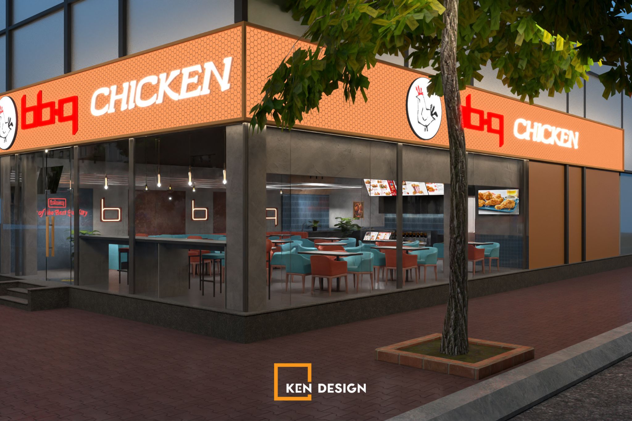 the Design of BBQ Chicken Hai Duong Restaurant