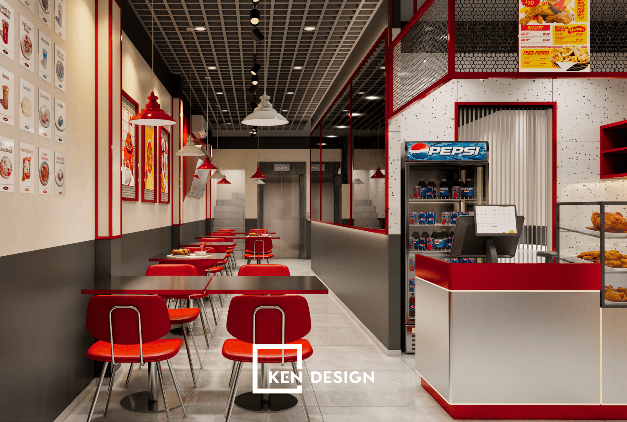 Mạnh Chicken restaurant design