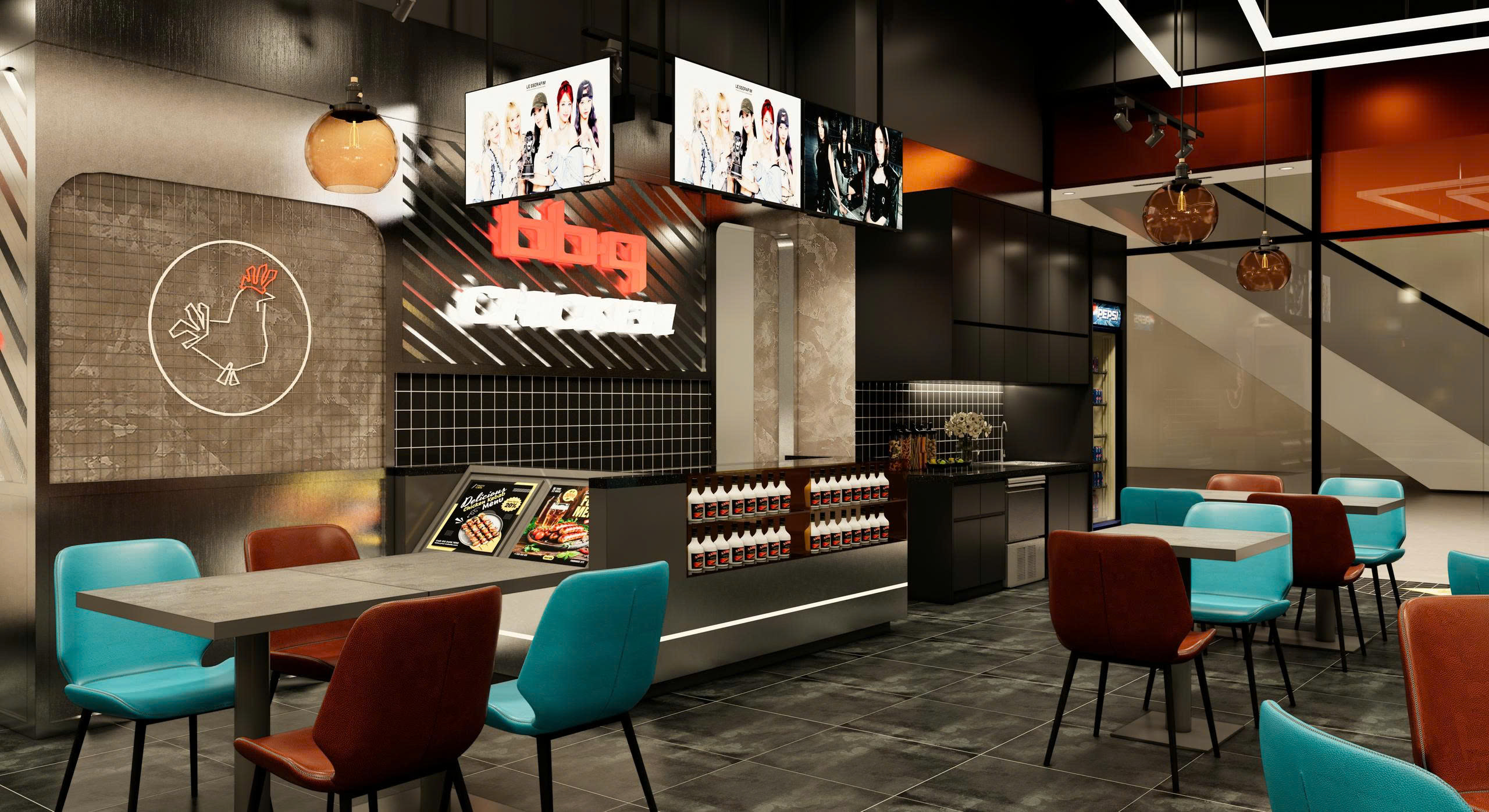 Korean BBQ CHICKEN Restaurant Design